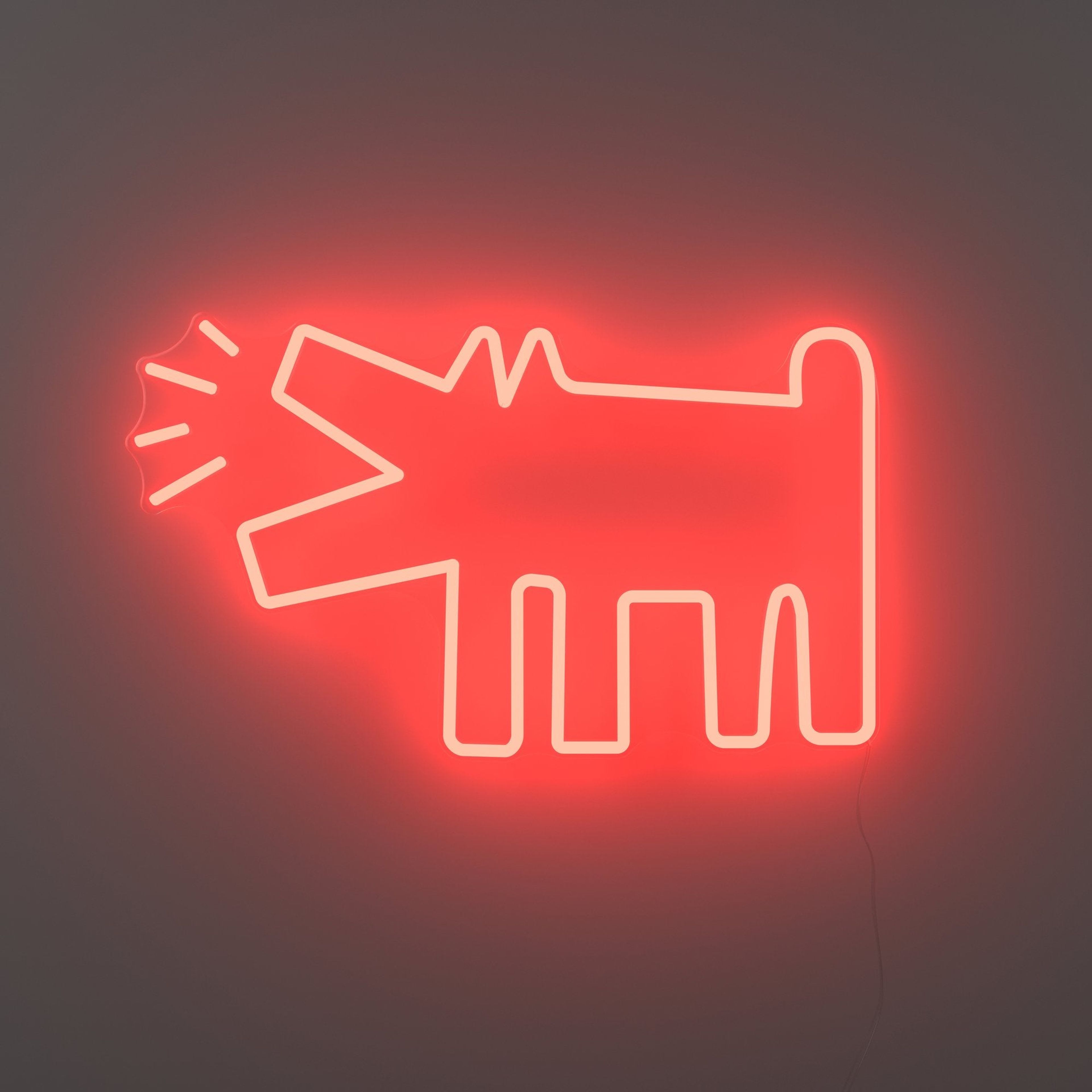Barking Dog, YP x Keith Haring, LED neon sign