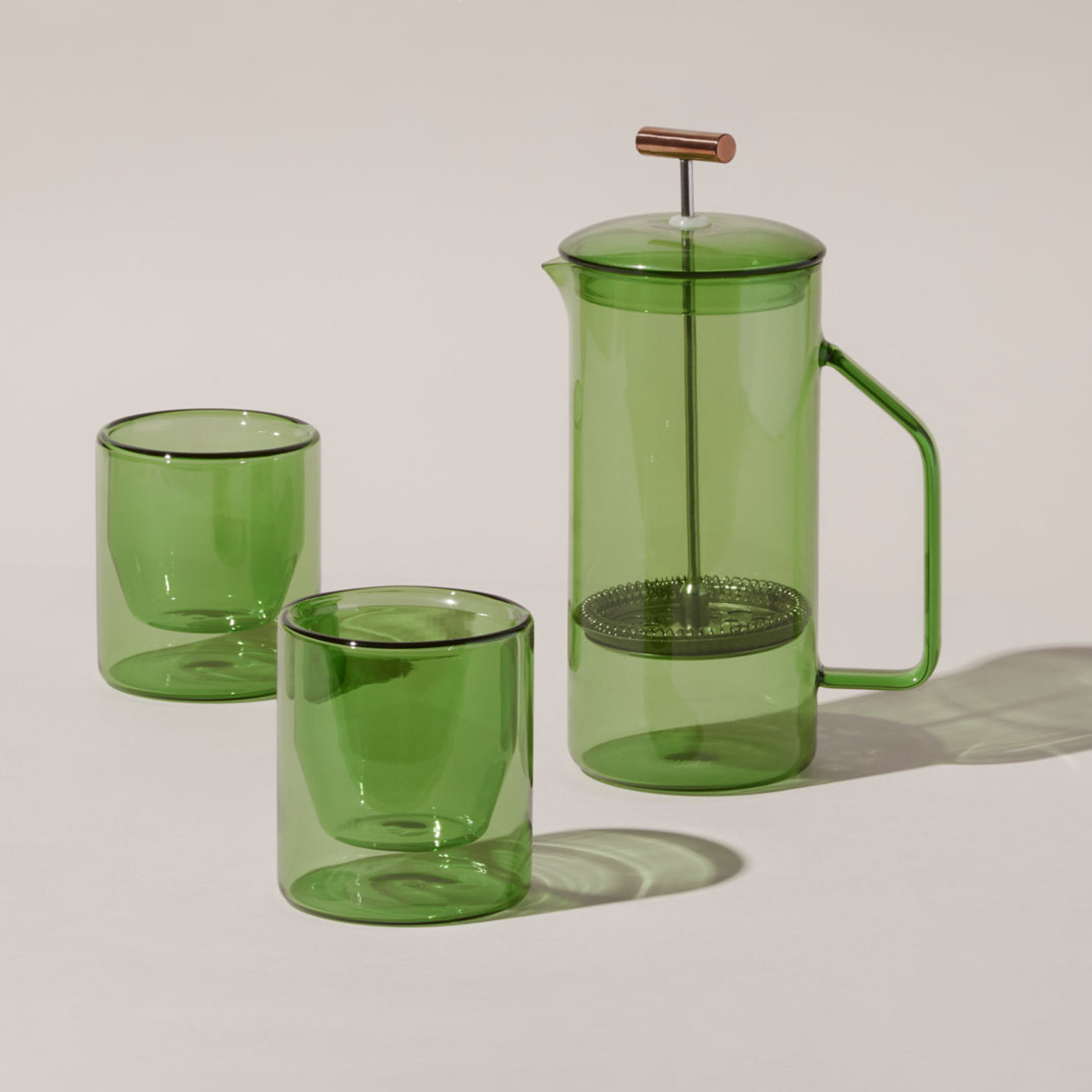 Glass French Press + Double Wall Glasses