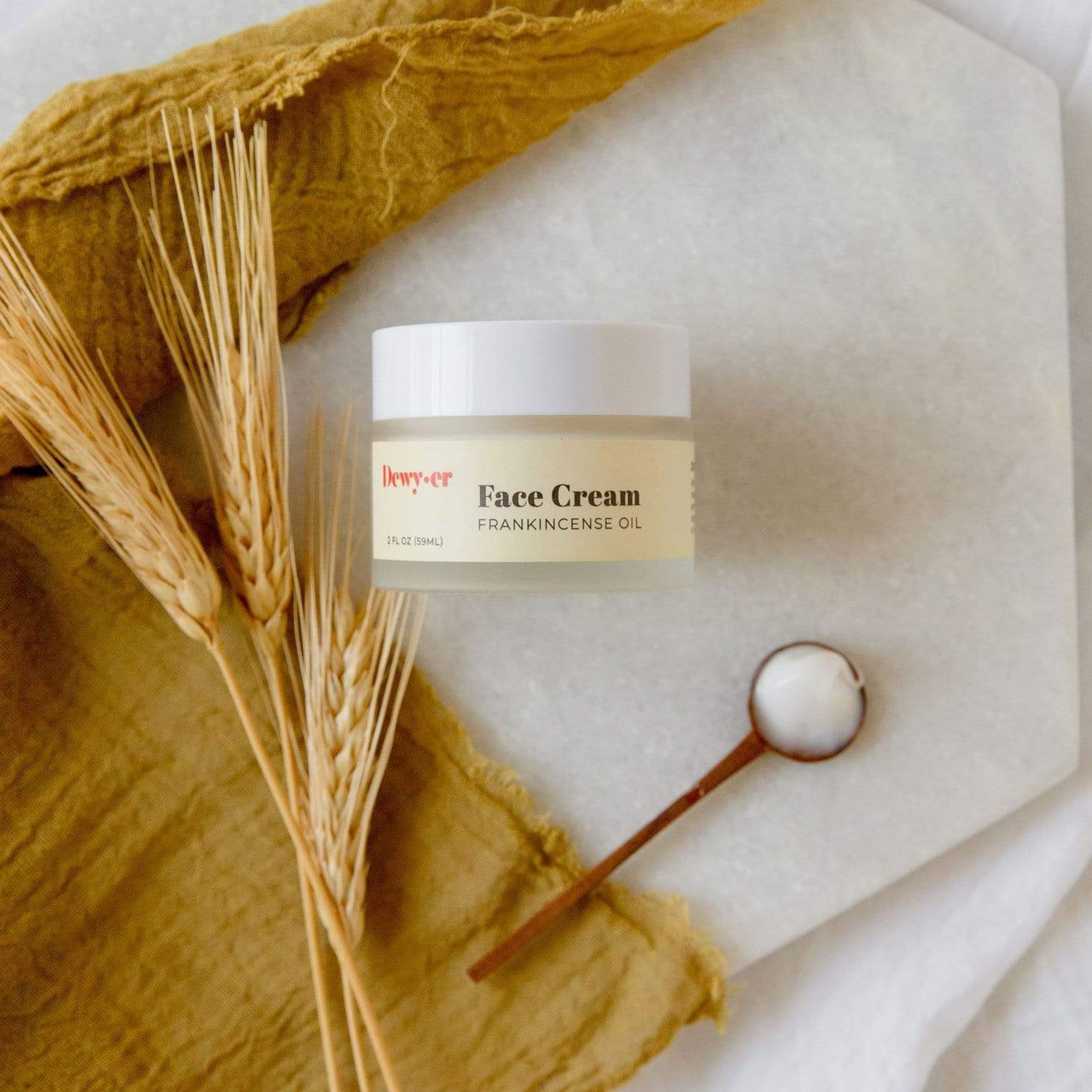 Frankincense Face Cream - Vegan Face Moisturizer, Cruelty Free, Organic Face Oil, 2 fl. oz.