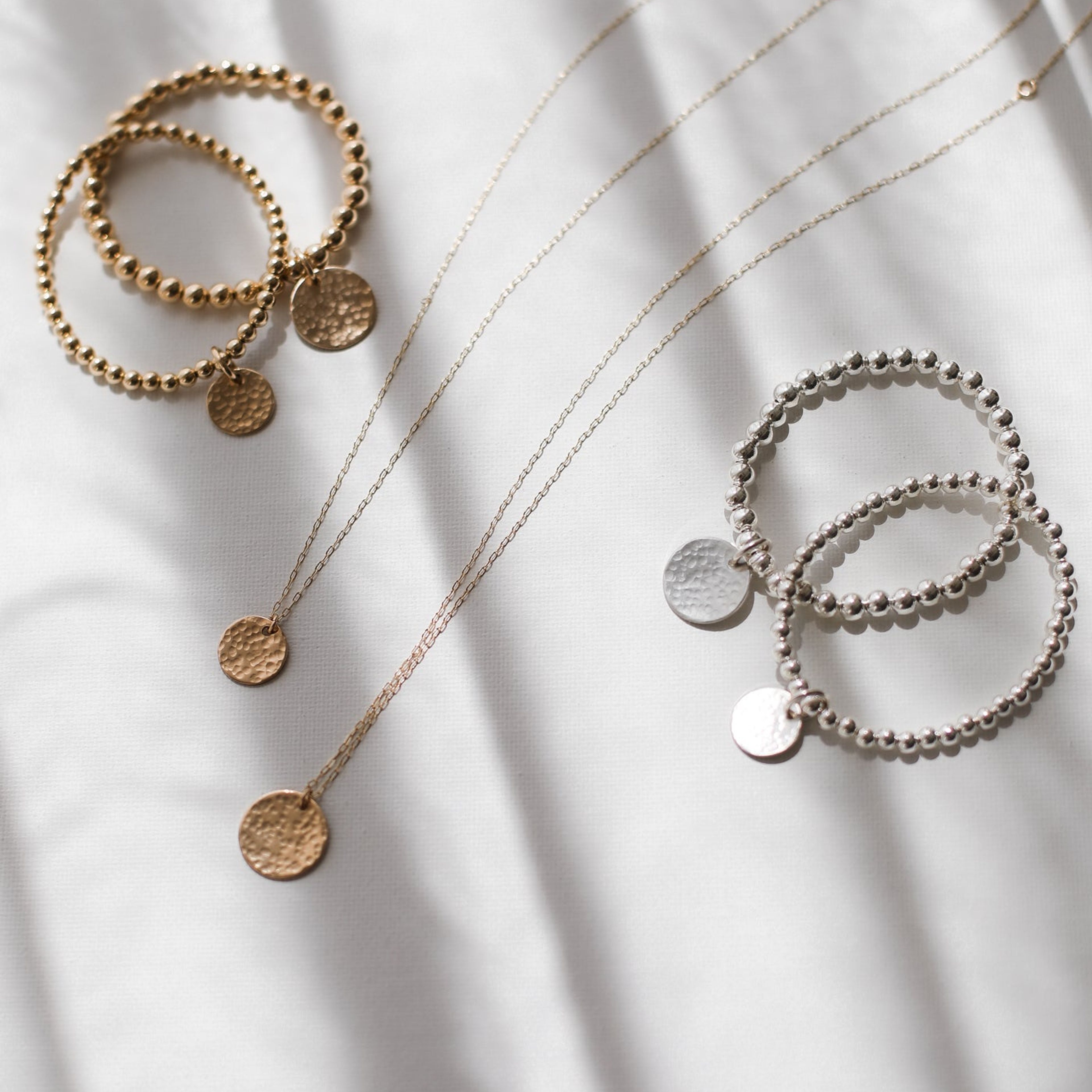 The Hammered Coin Necklace - Gold