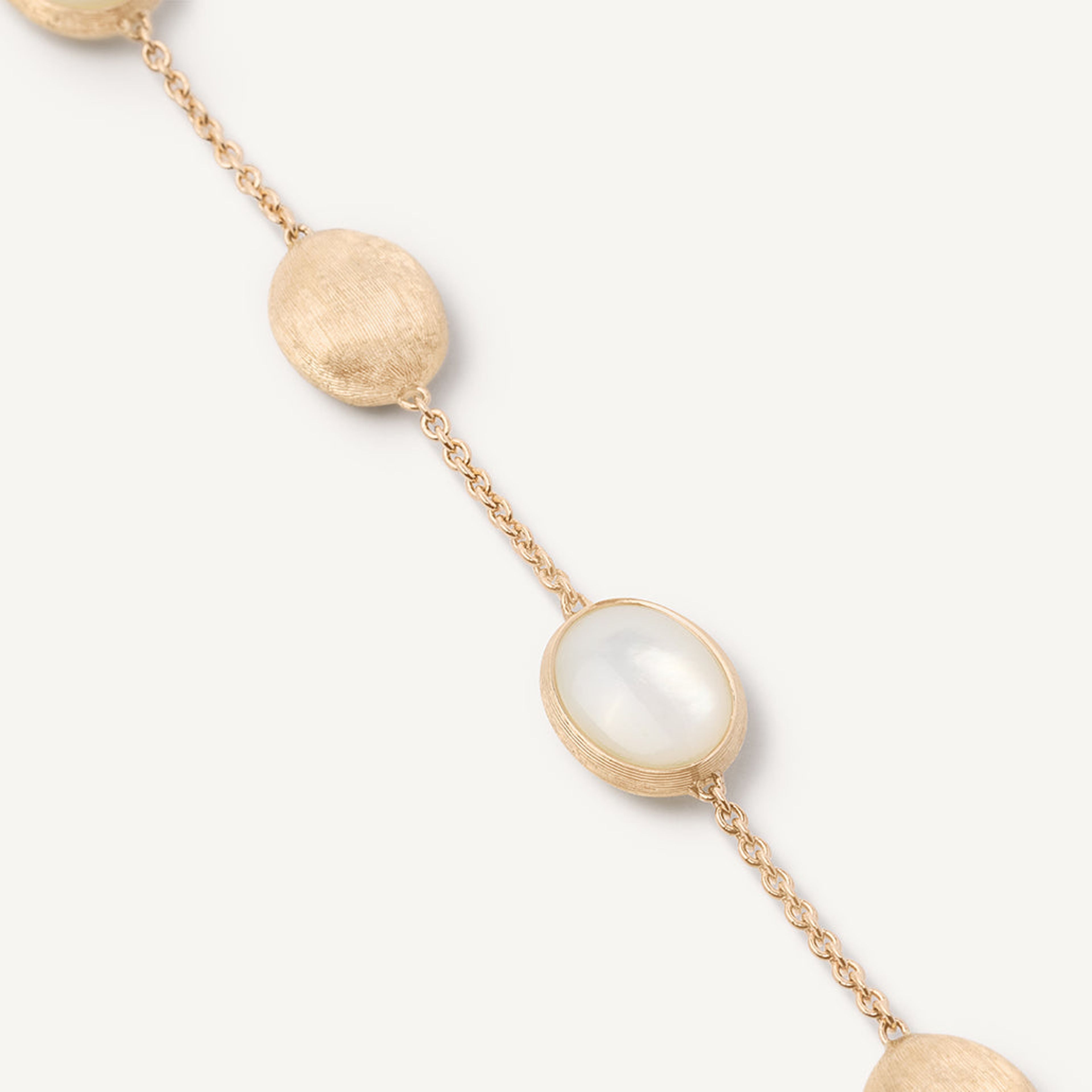18K Yellow Gold Mother of Pearl & Gold Bracelet