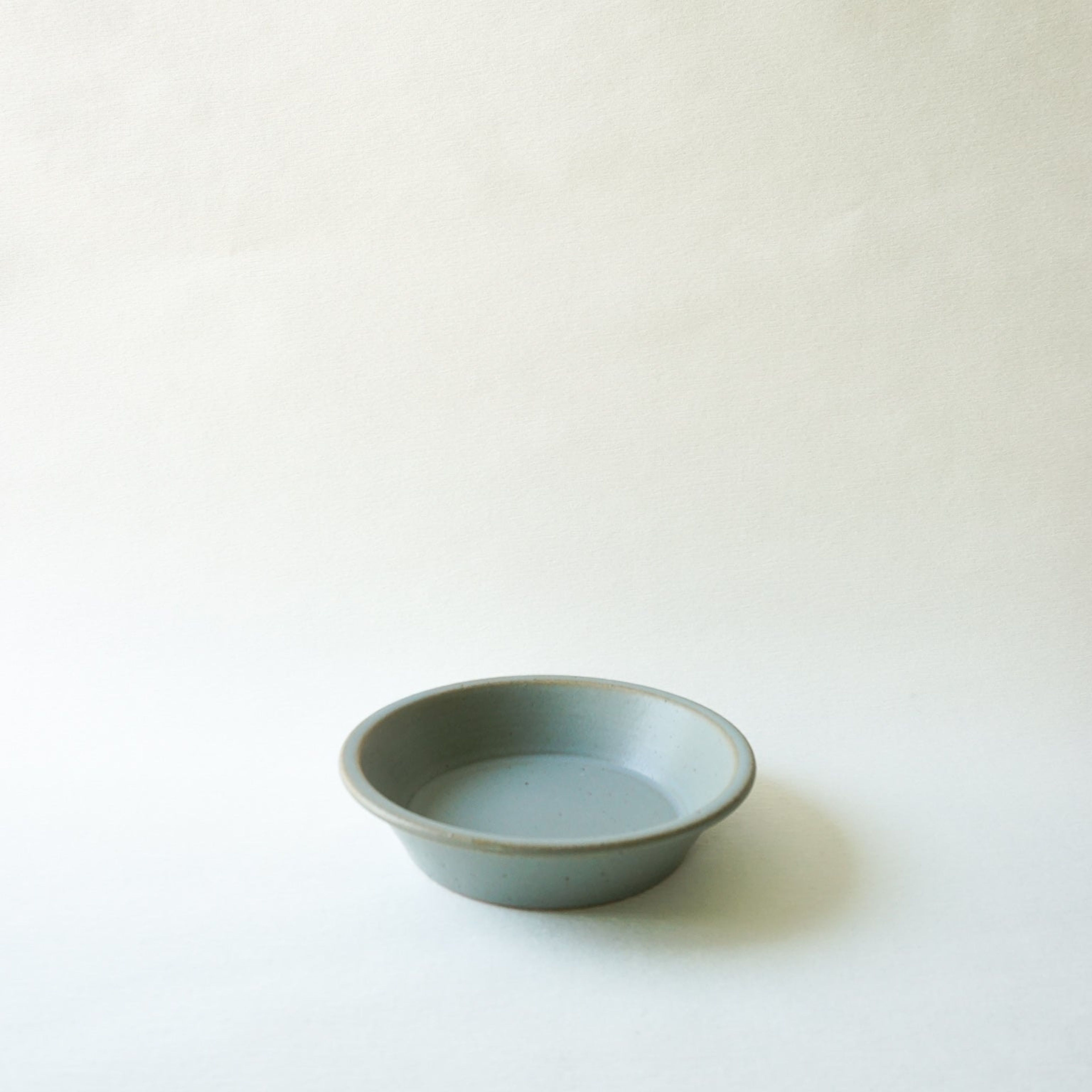 Blue Grey Stackable Medium Shallow Bowl