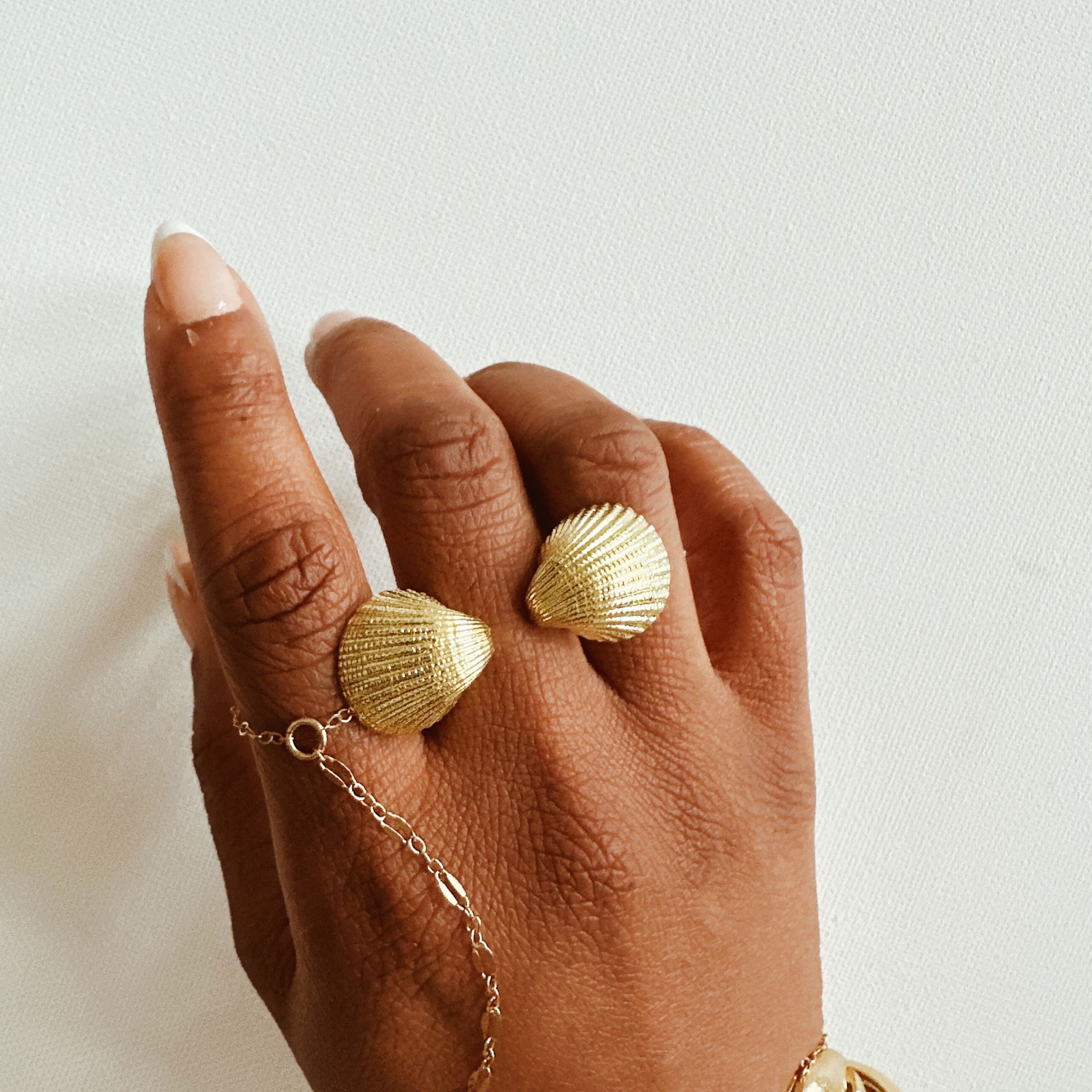 Divine Double Cockle Shell Ring
