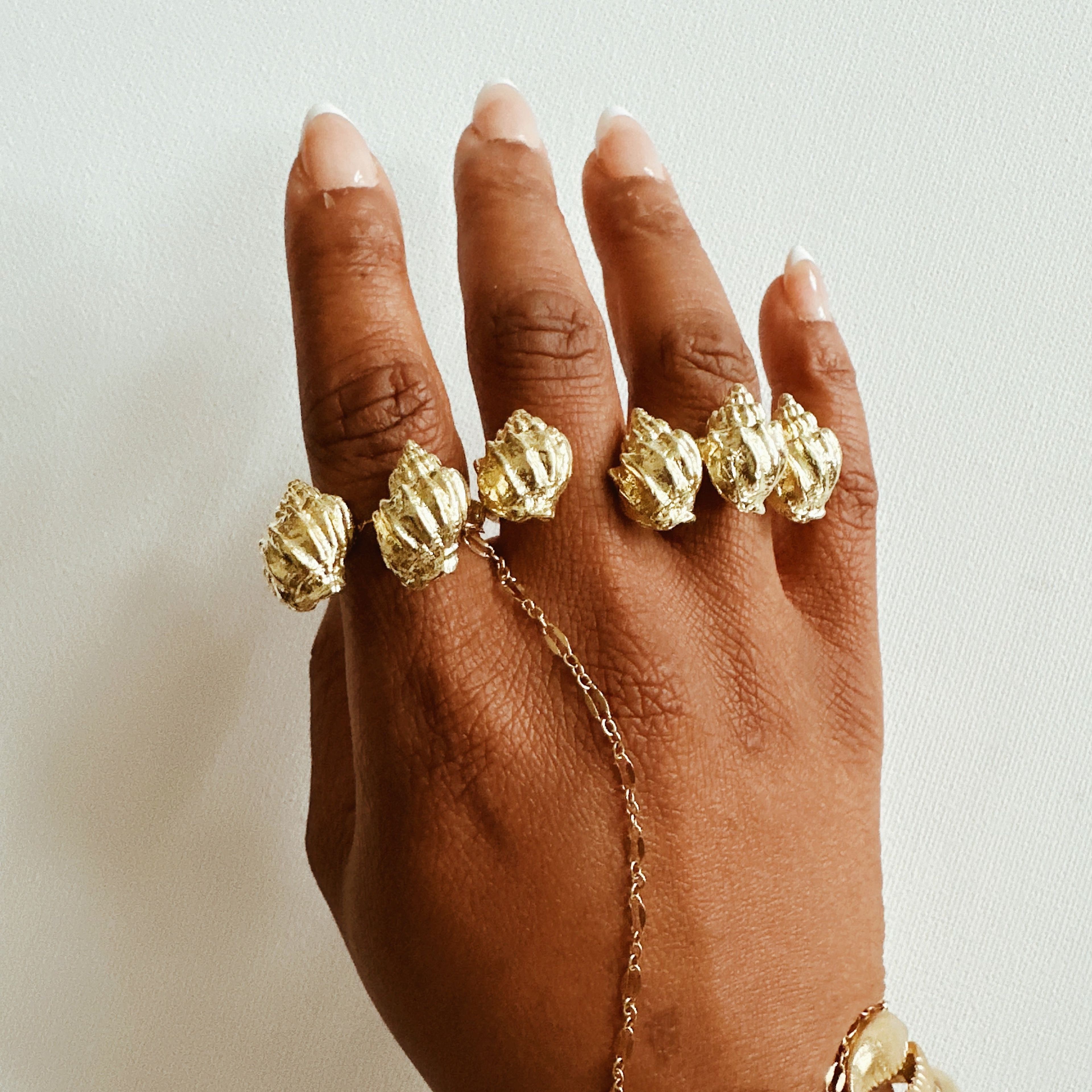 Divine Double Conch Shell Ring
