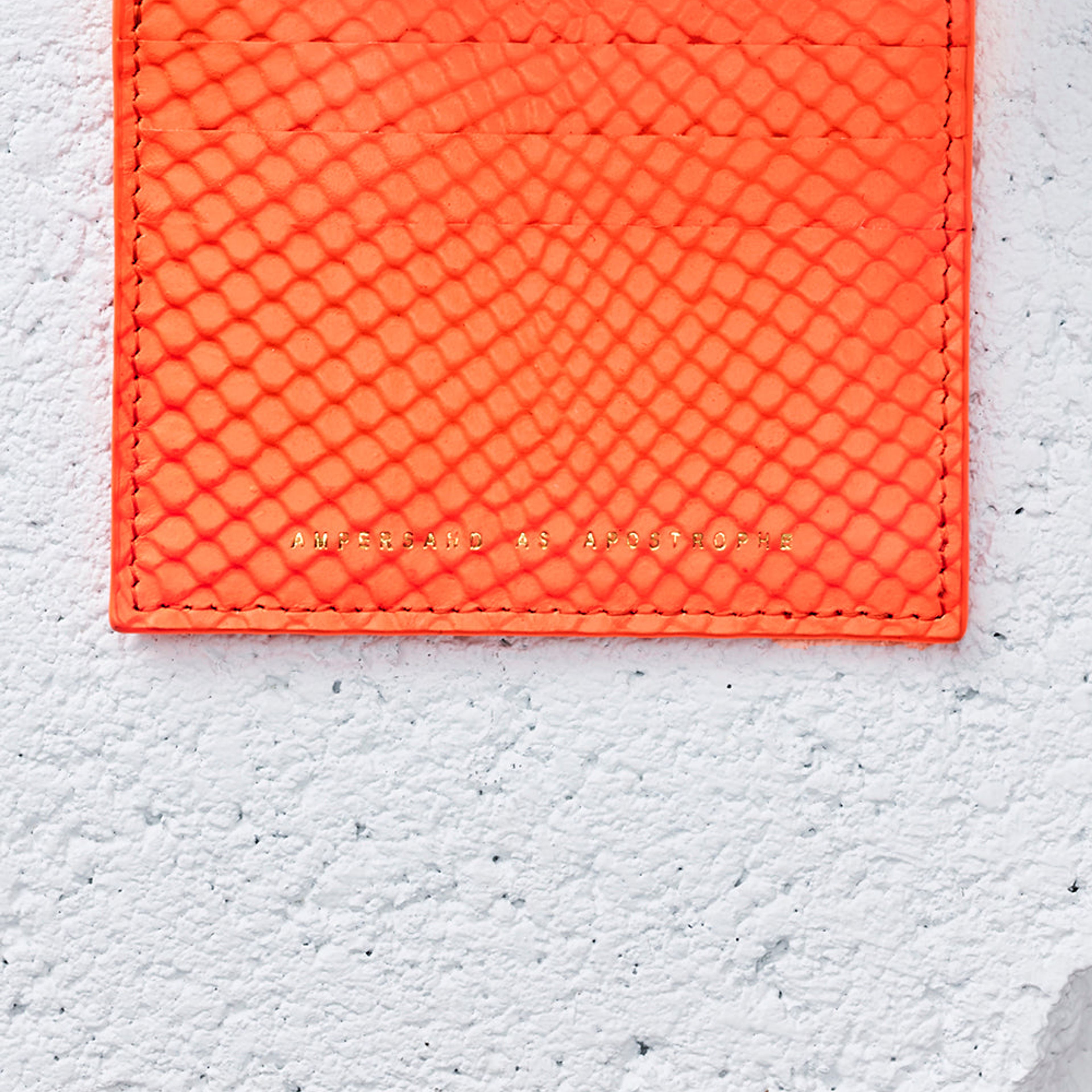 Card Wallet / Neon Orange Python