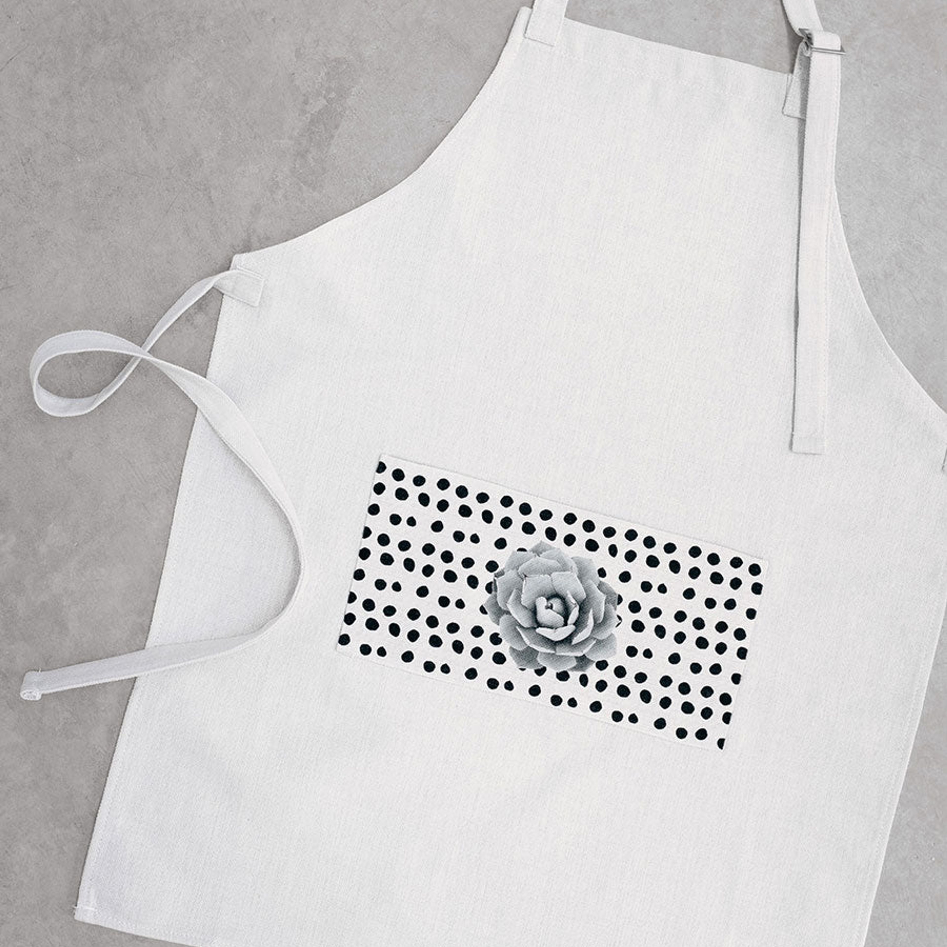 Succulent Polk-A-Dot Apron, College Student Gift, Mother's Day Gift, Easter Gift