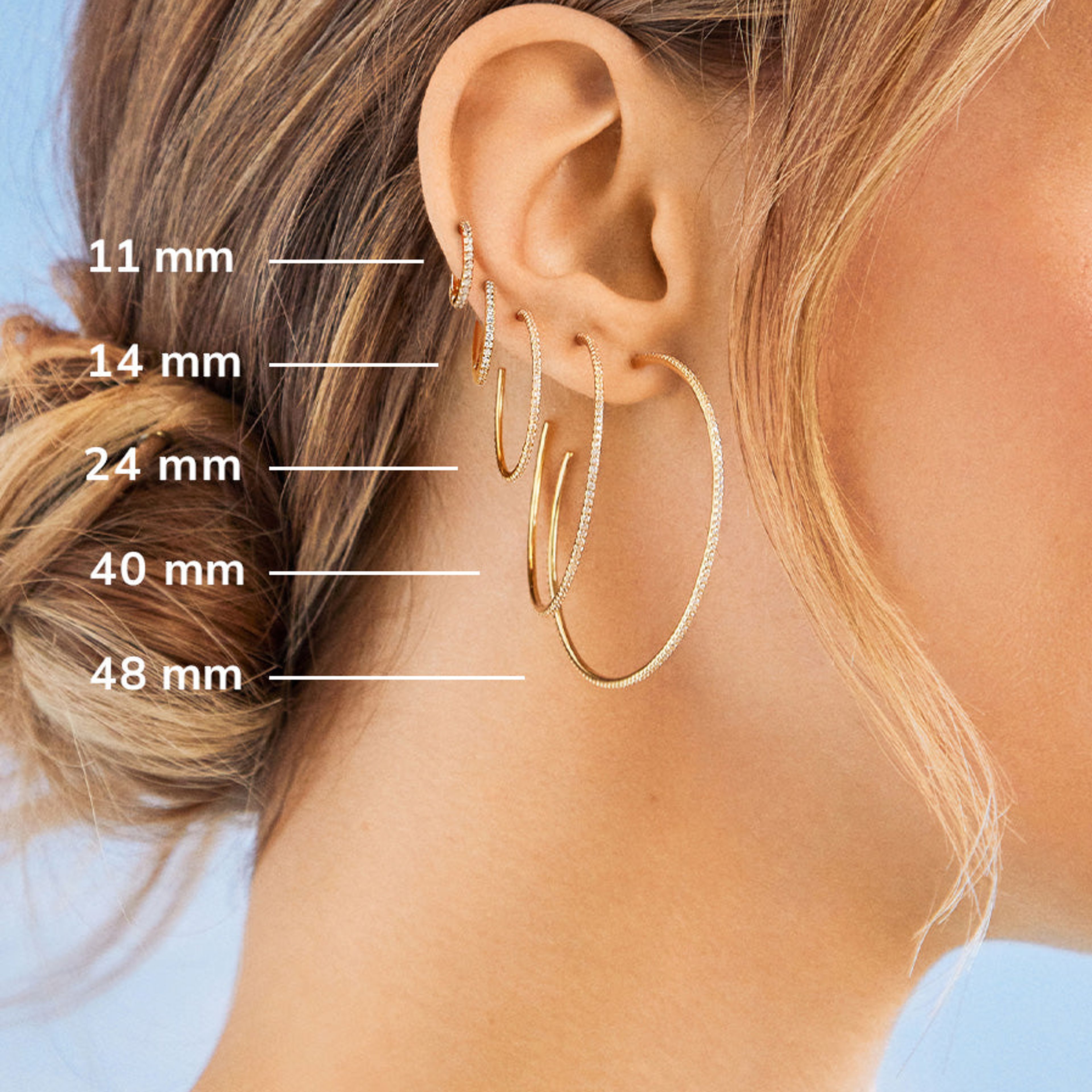 Niata 18K Gold Earrings - 11MM