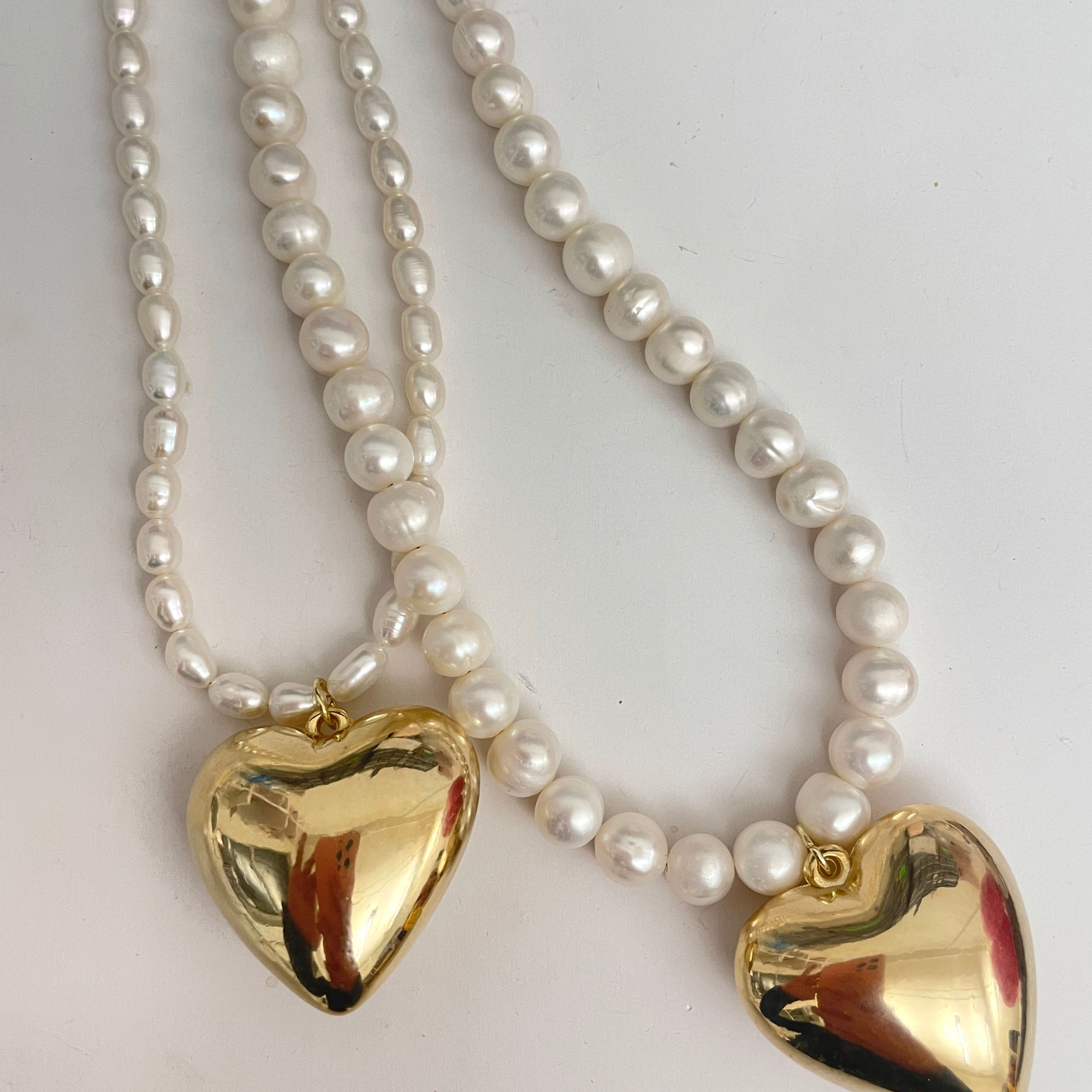 Build Your Heart Pearl Necklace