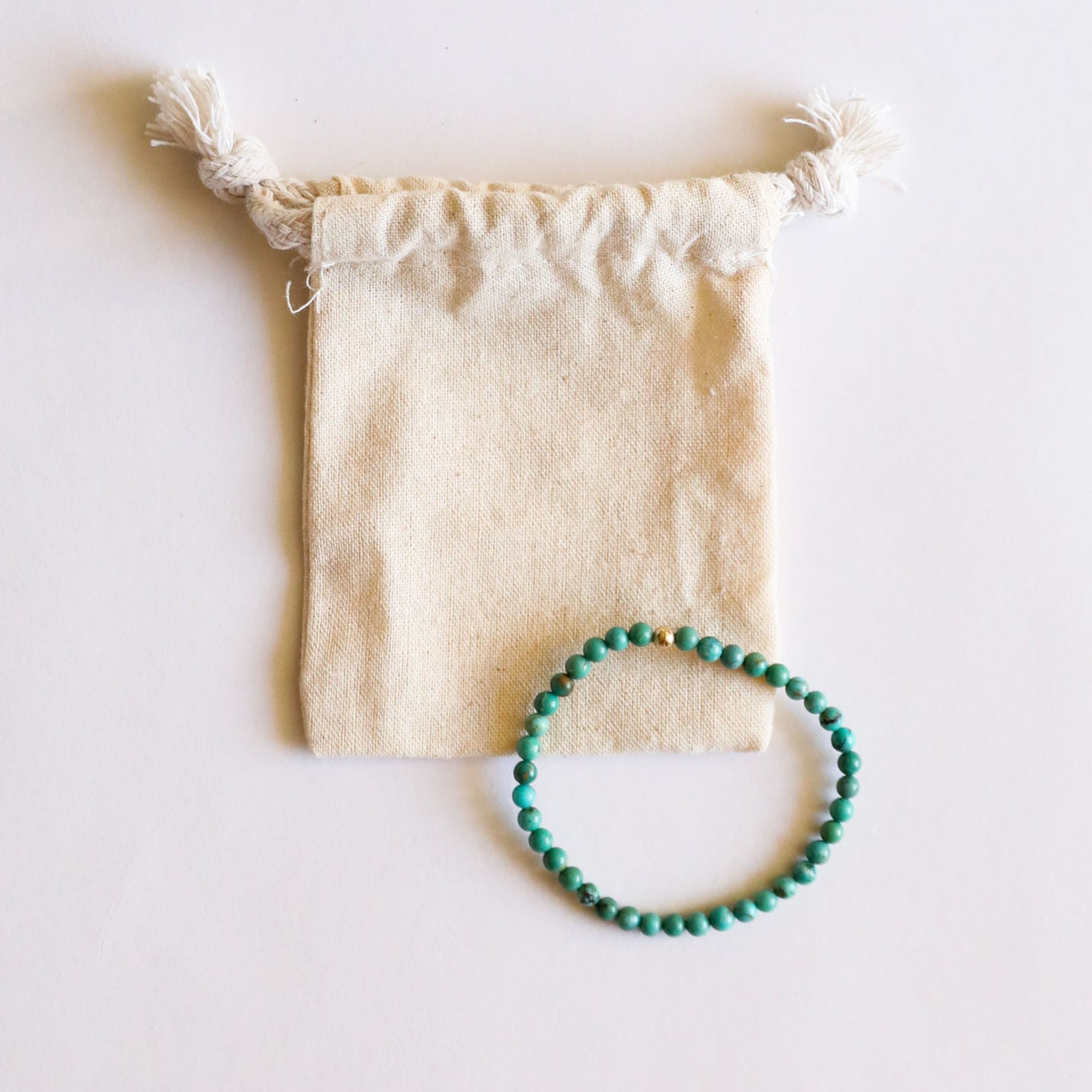 Natural Turquoise + Gold || Adult Bracelet