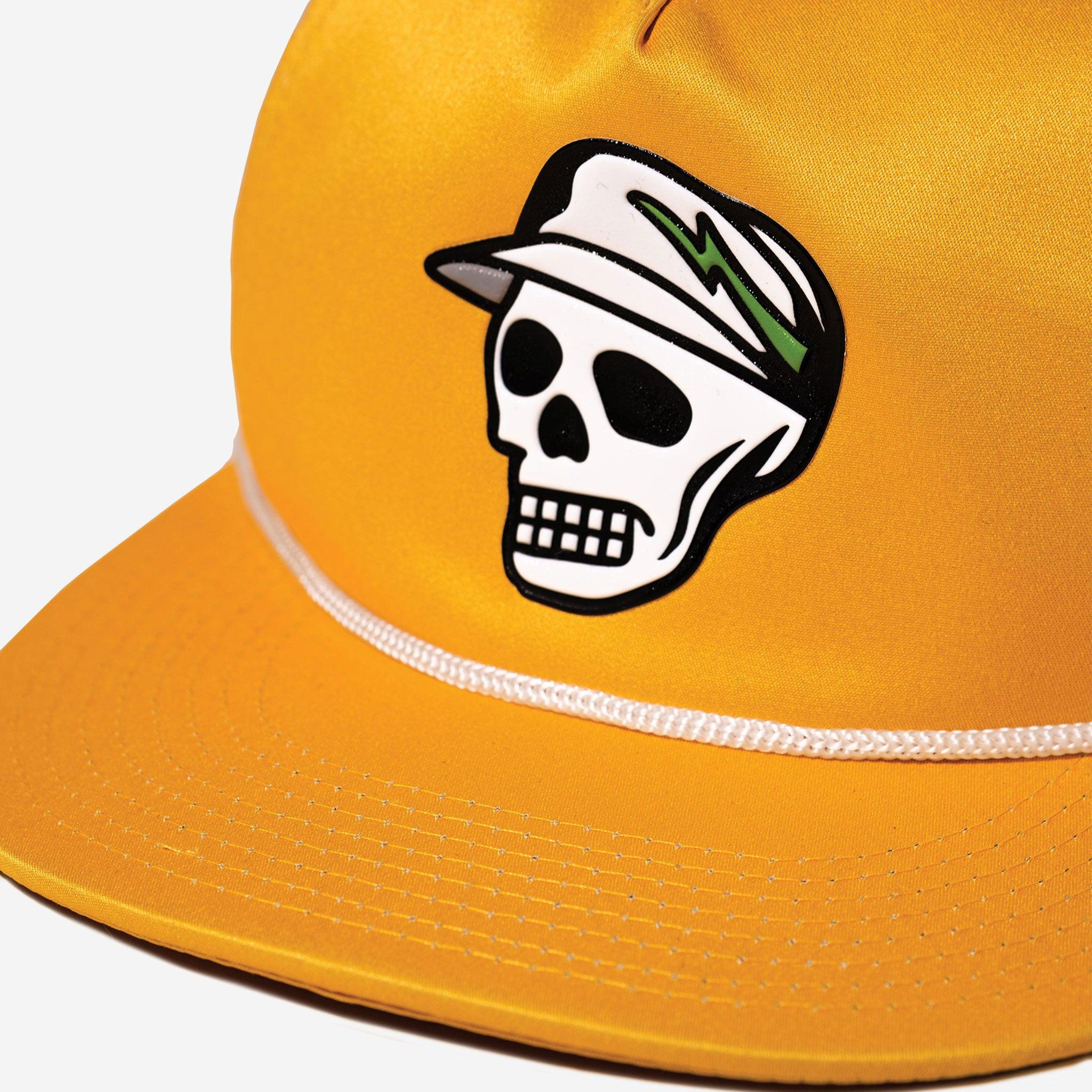 Skull Caddie Hat - Yellow