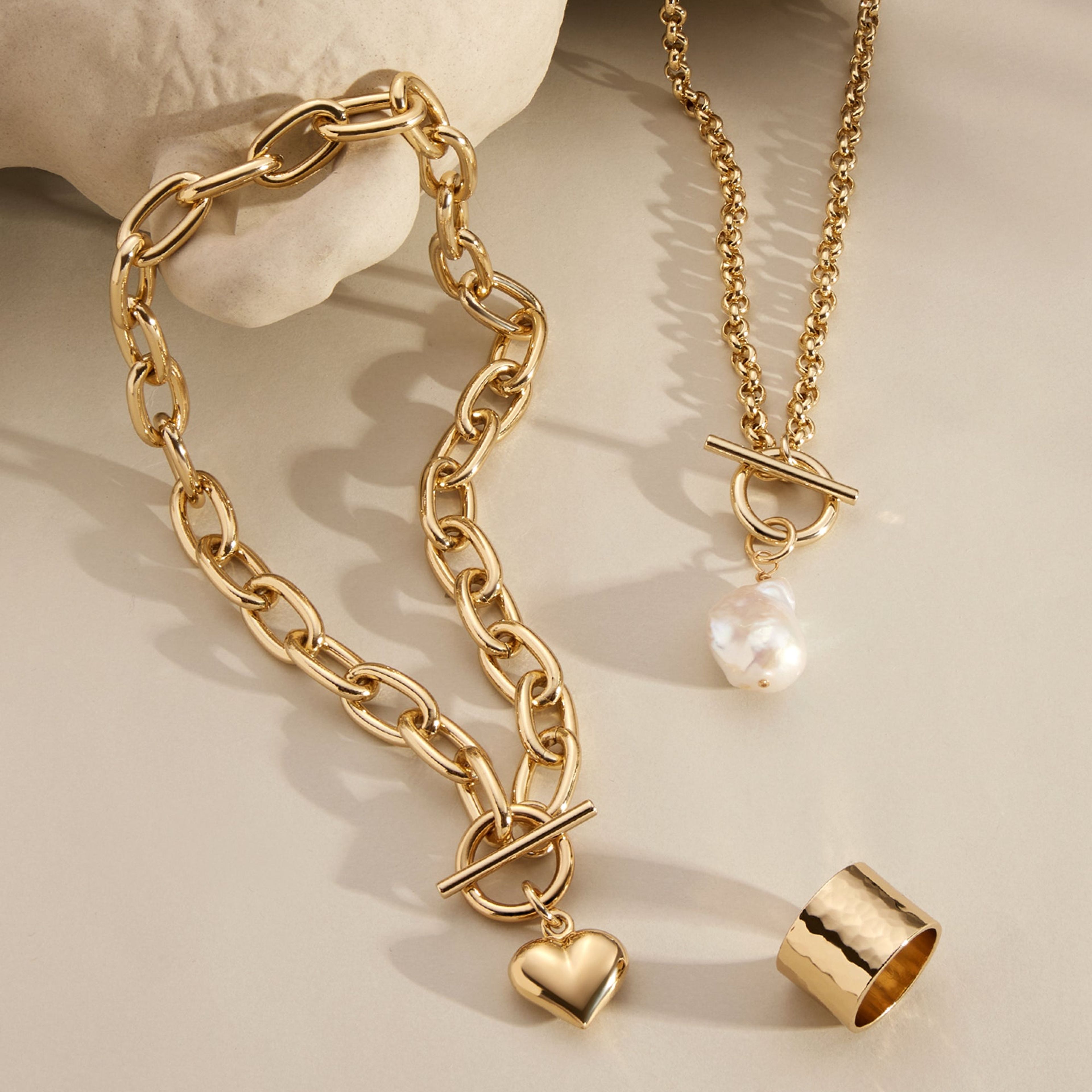 Micro Royal Toggle & Xl Baroque Pearl Pendant Necklace