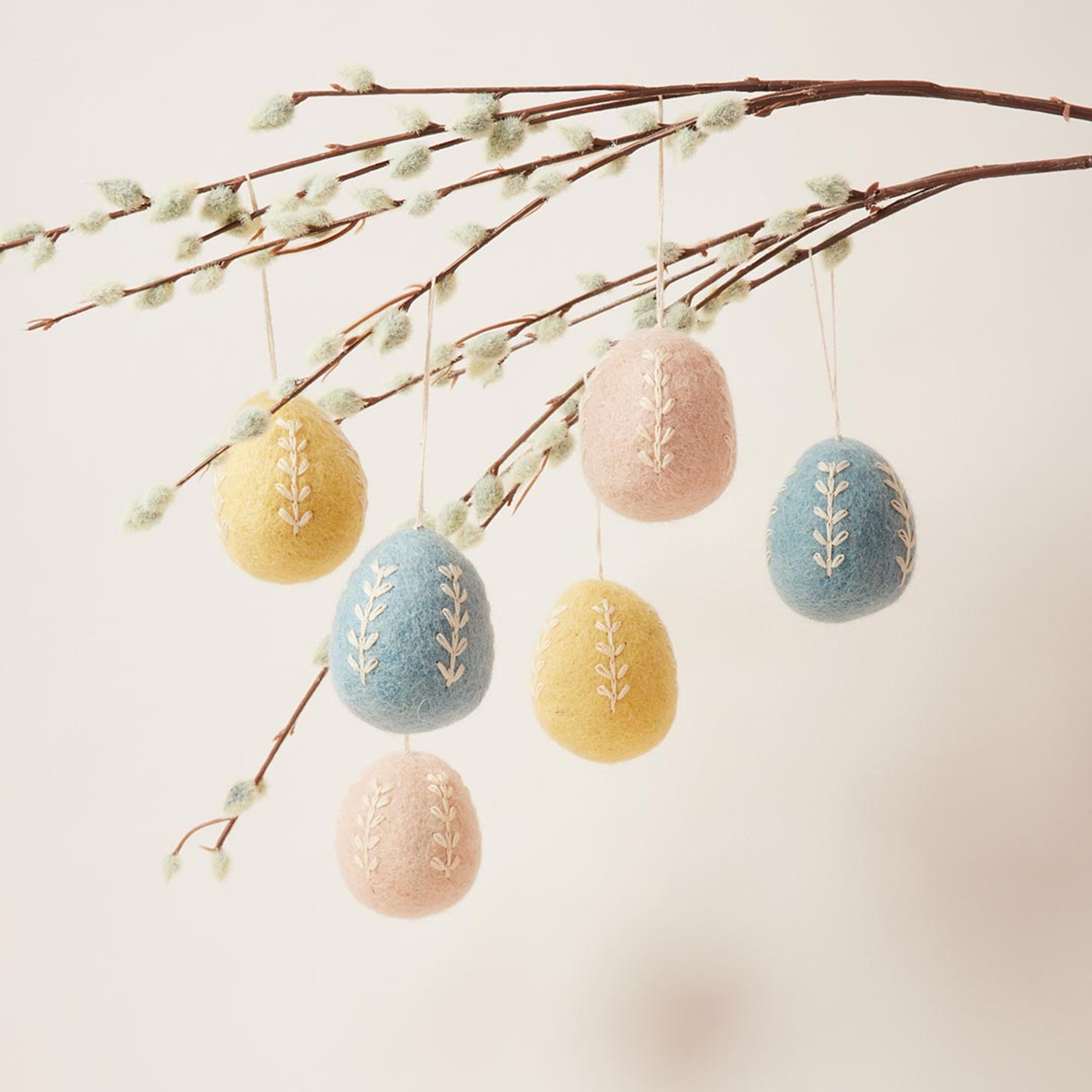 Felted Egg Ornament Set