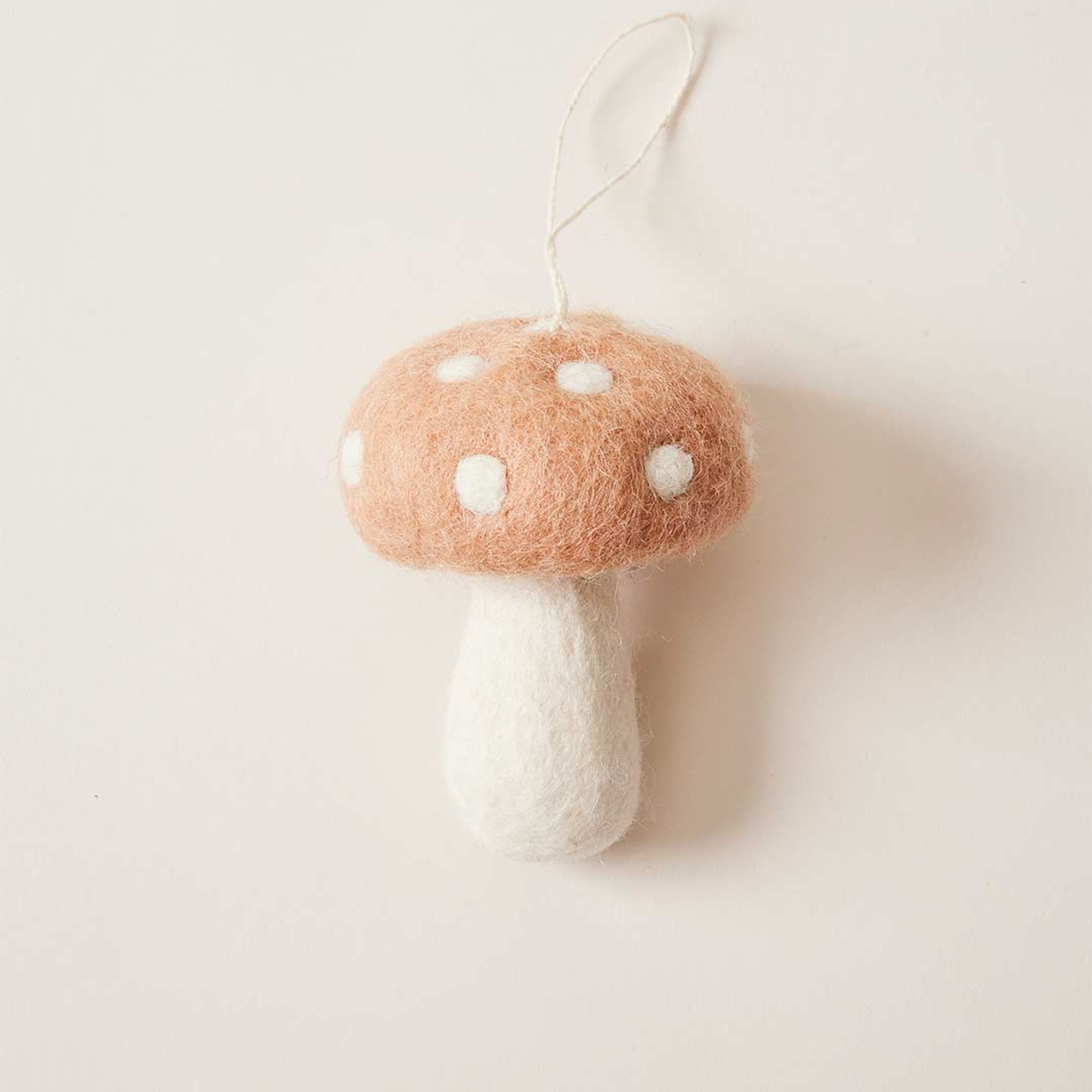 Felted Mushroom Ornament