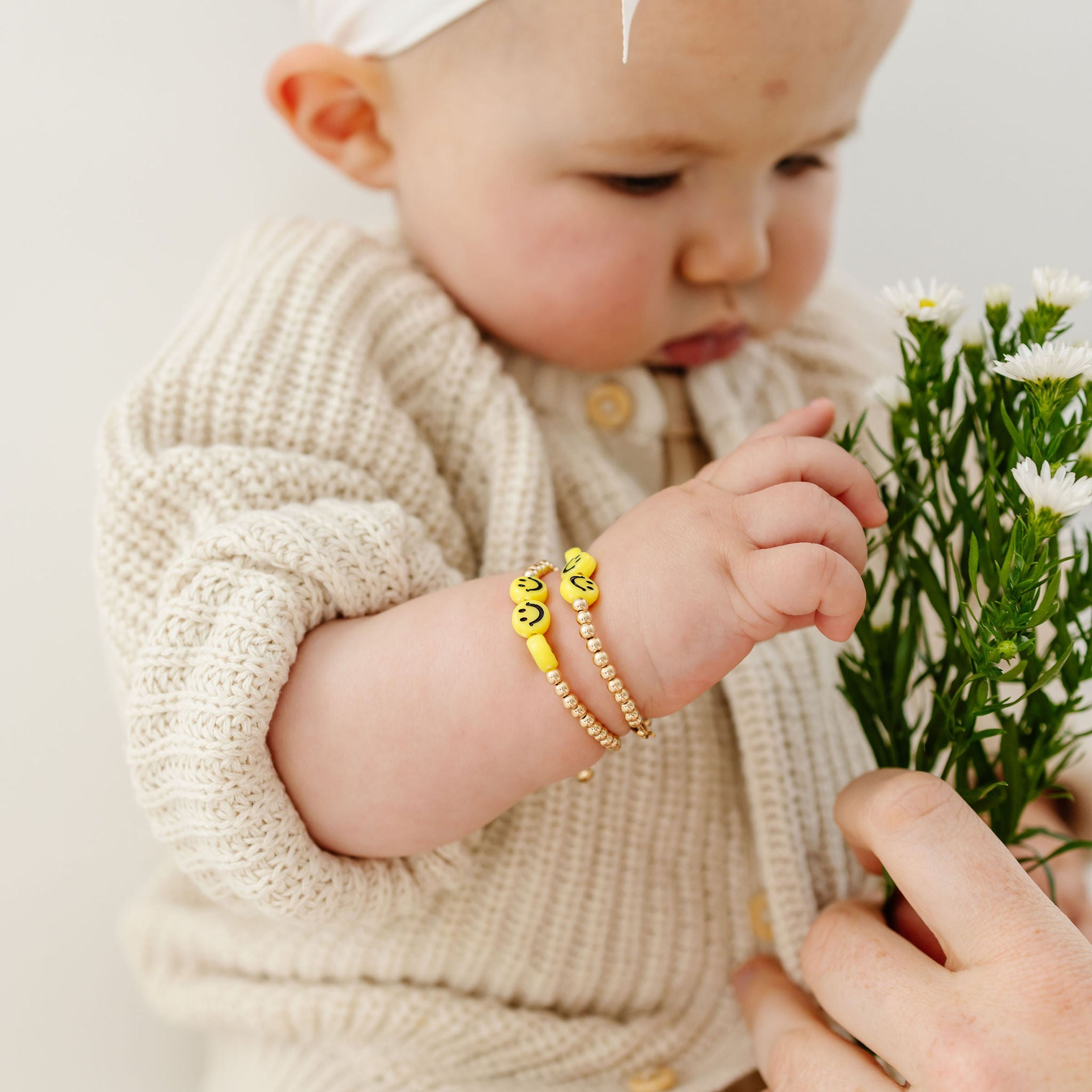 Be Happy Baby Bracelet (3MM + 6MM beads)