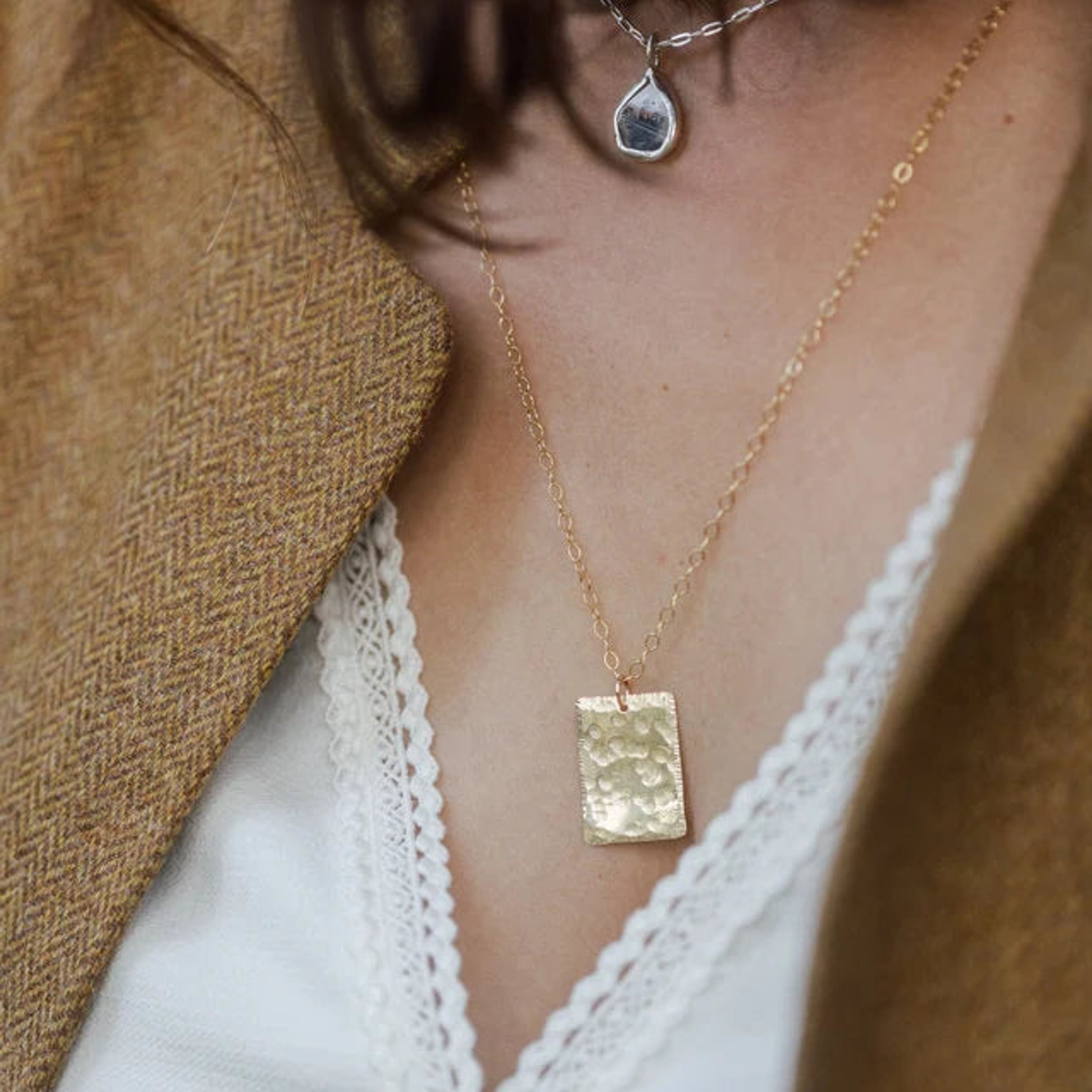 Goldie Rectangle Layering Necklace