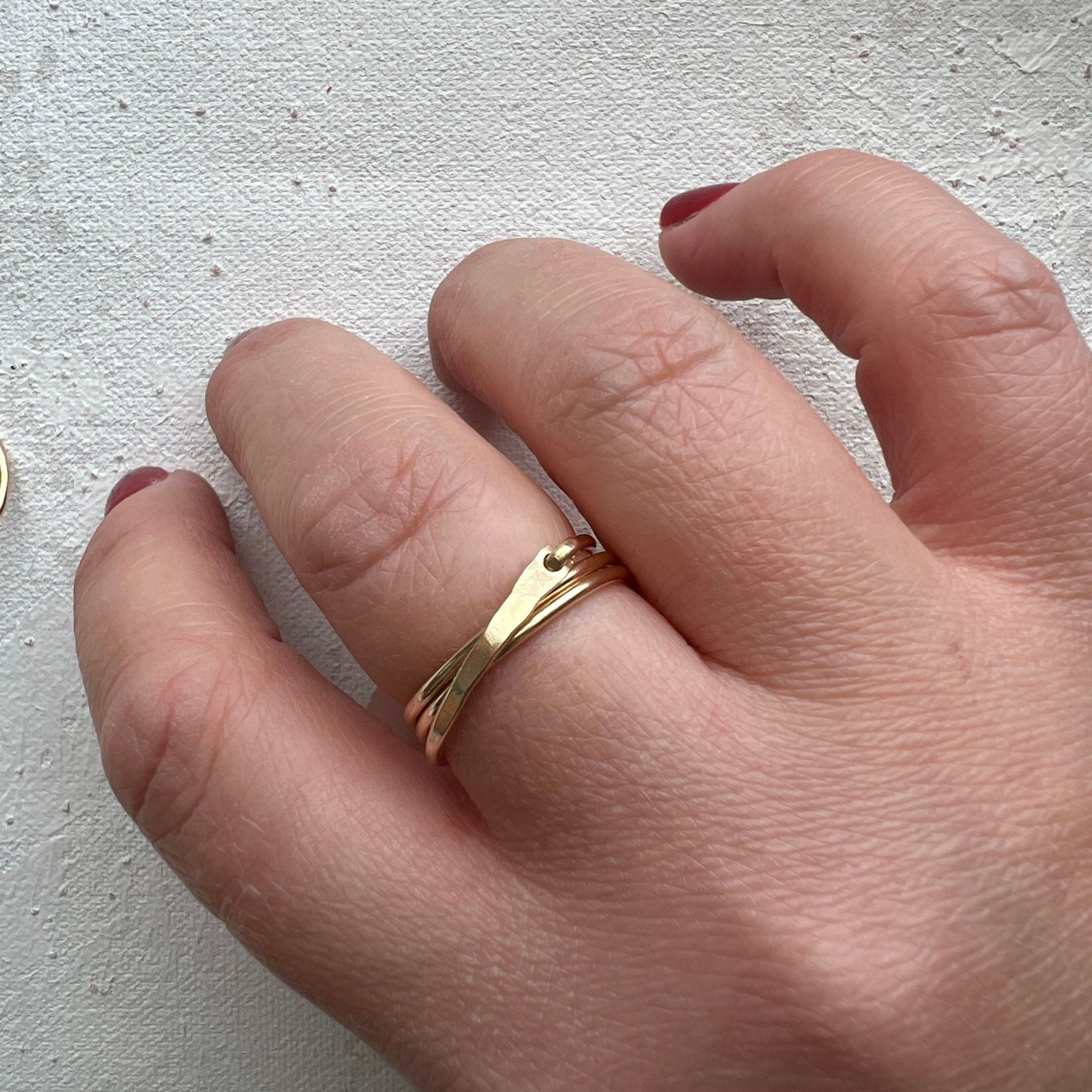 Willow Textured Hammered Stacking Rings