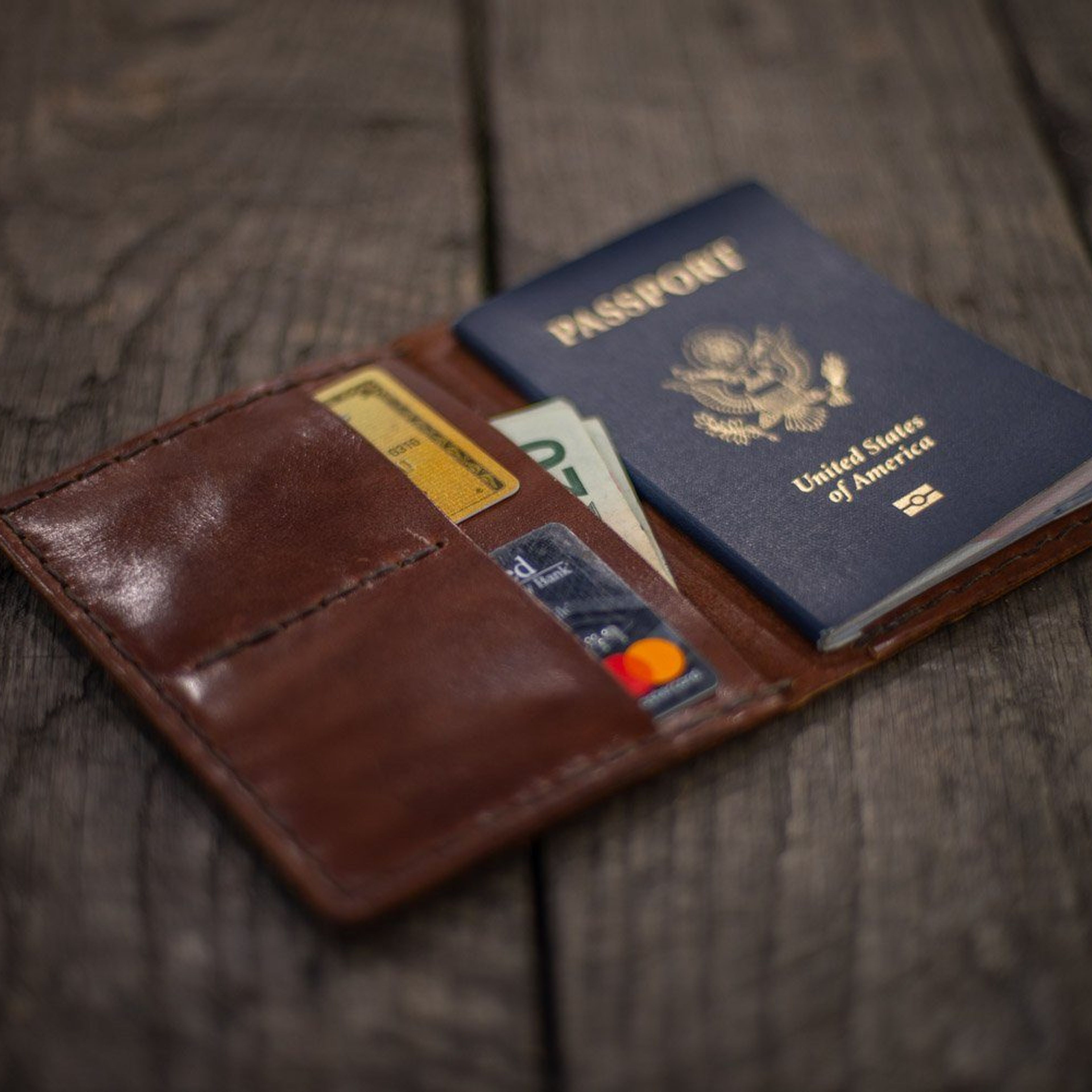 Adventure Leather Travel Passport Wallet