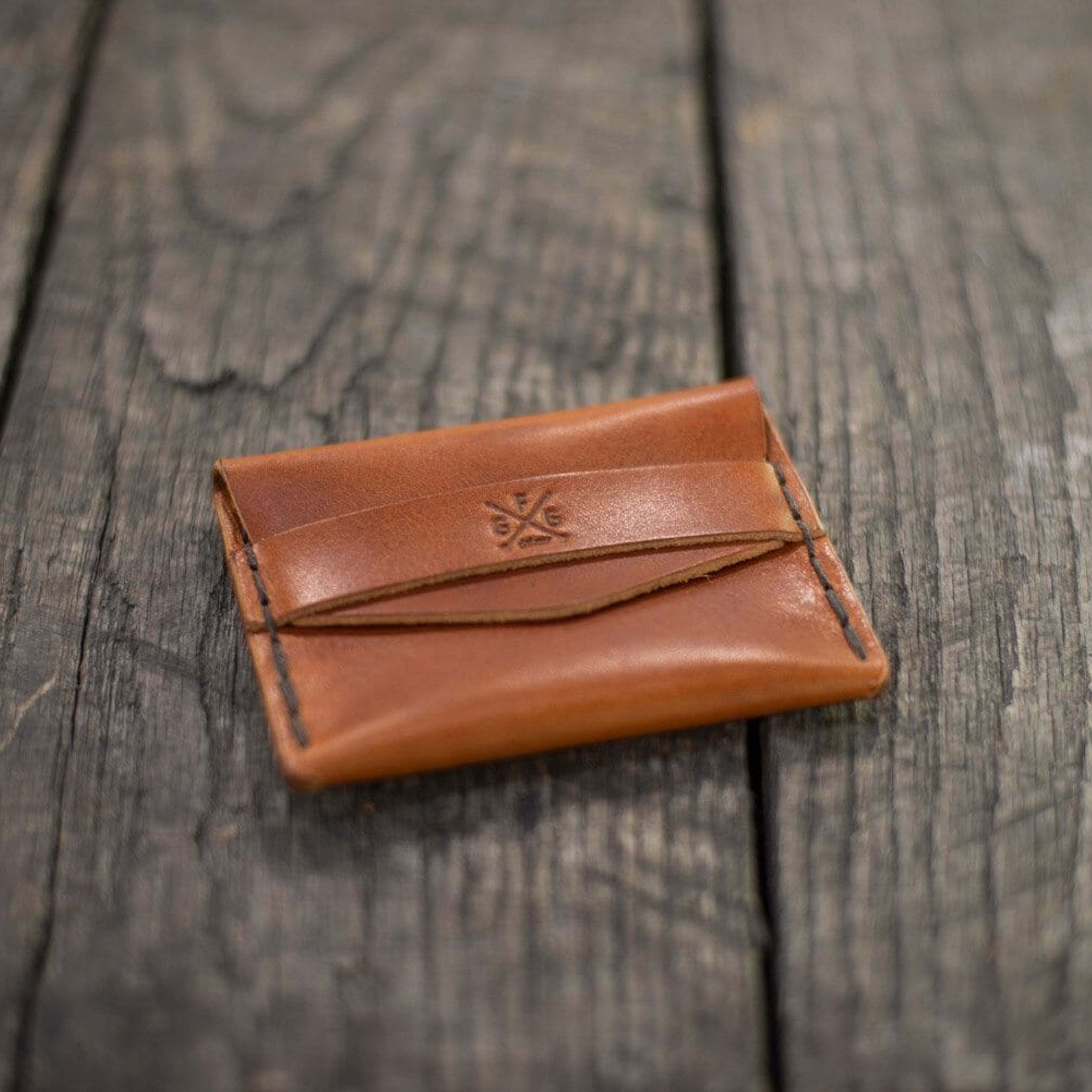 Tuck Leather Card Wallet (Ready To Ship)