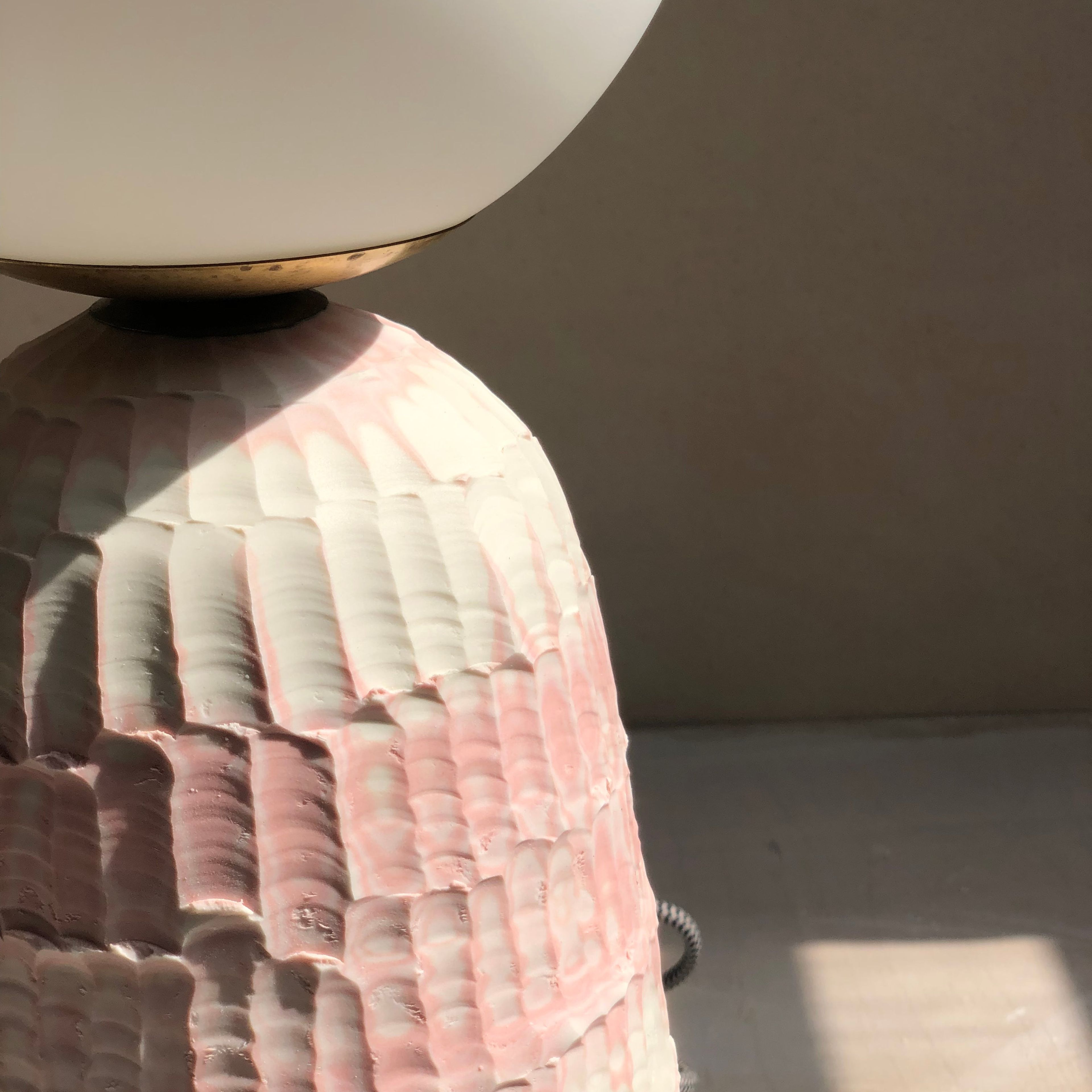 Pink Carved Lamp #1