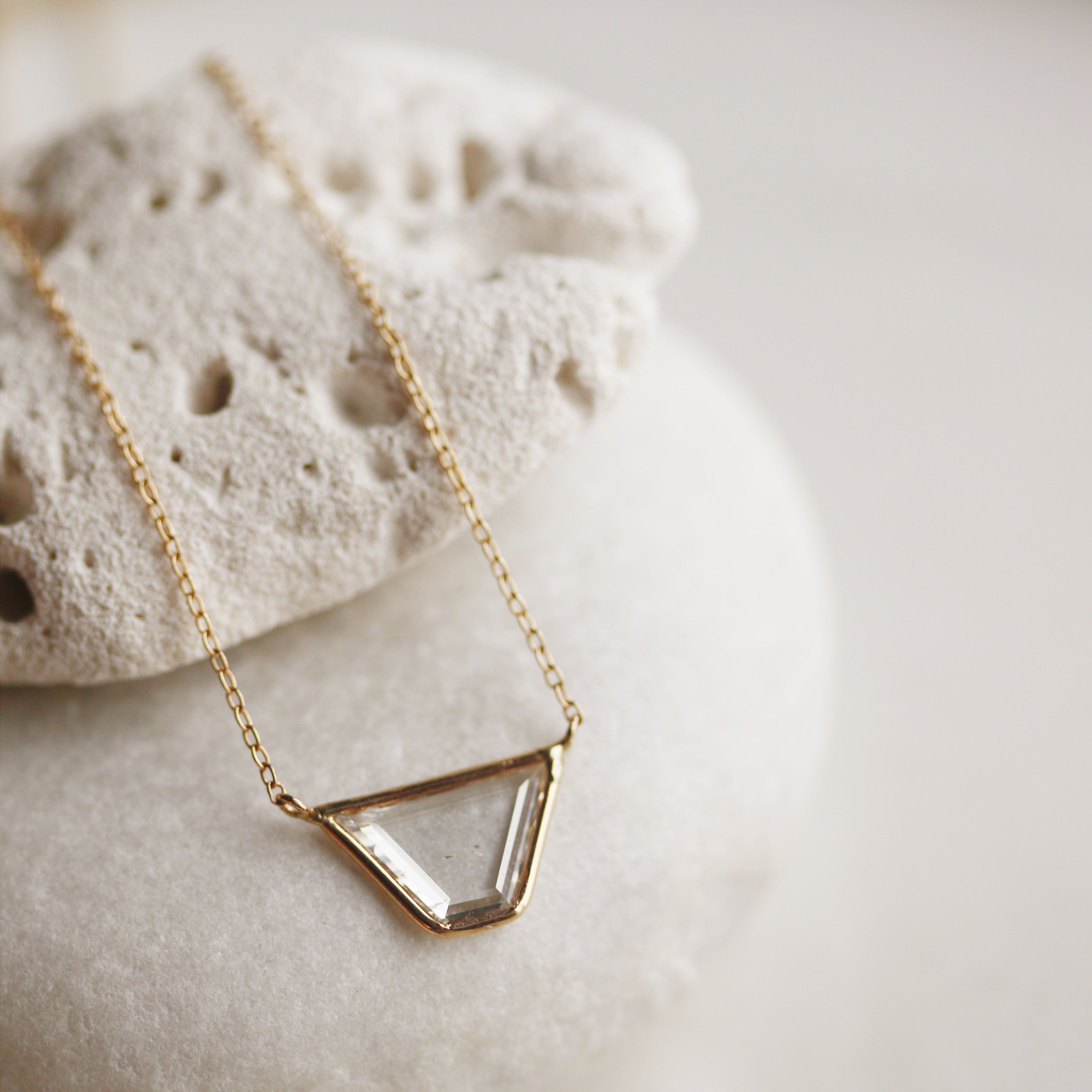 Jp Trapezoid Diamond Slice Necklace
