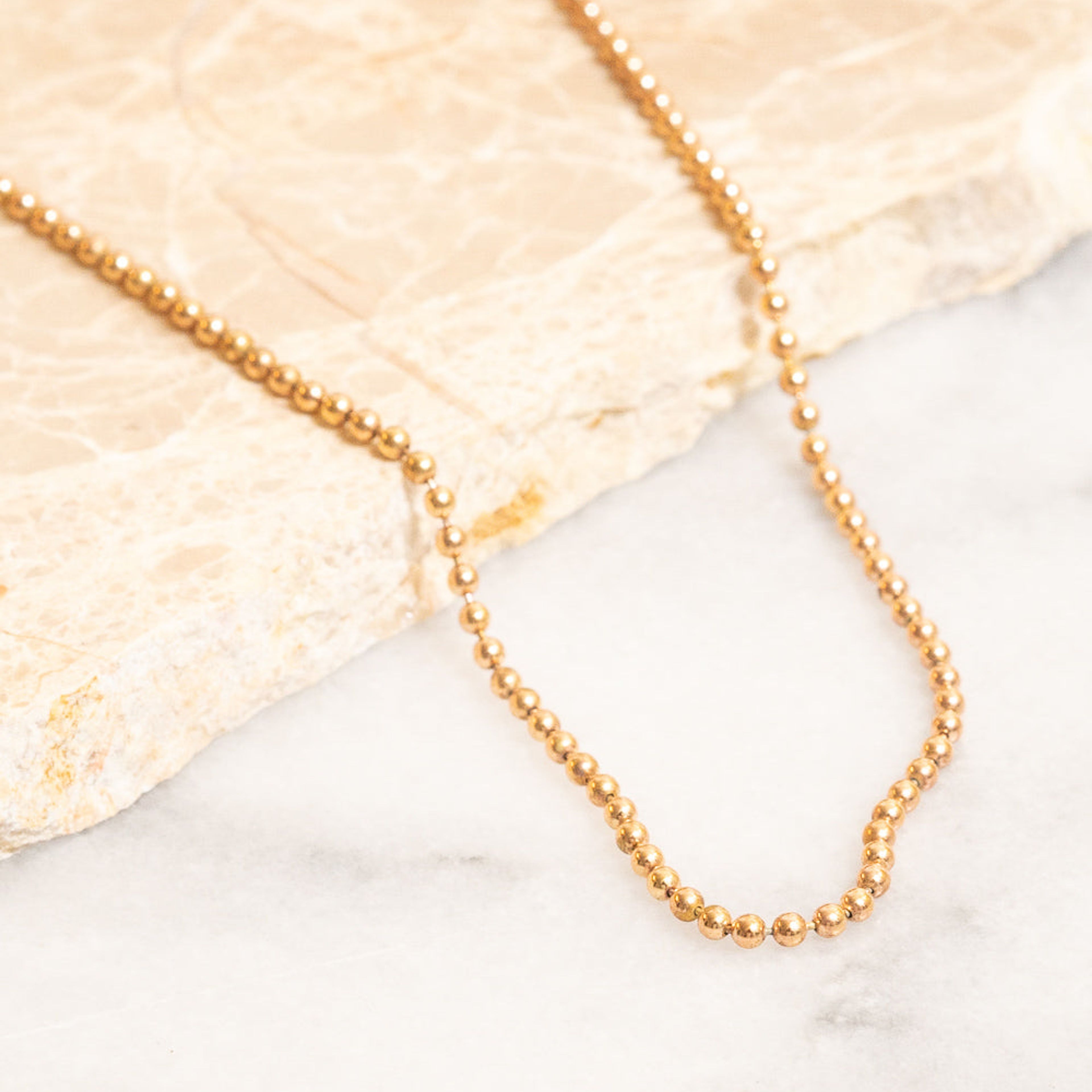 2mm ball chain necklace | 14k Gold-Filled