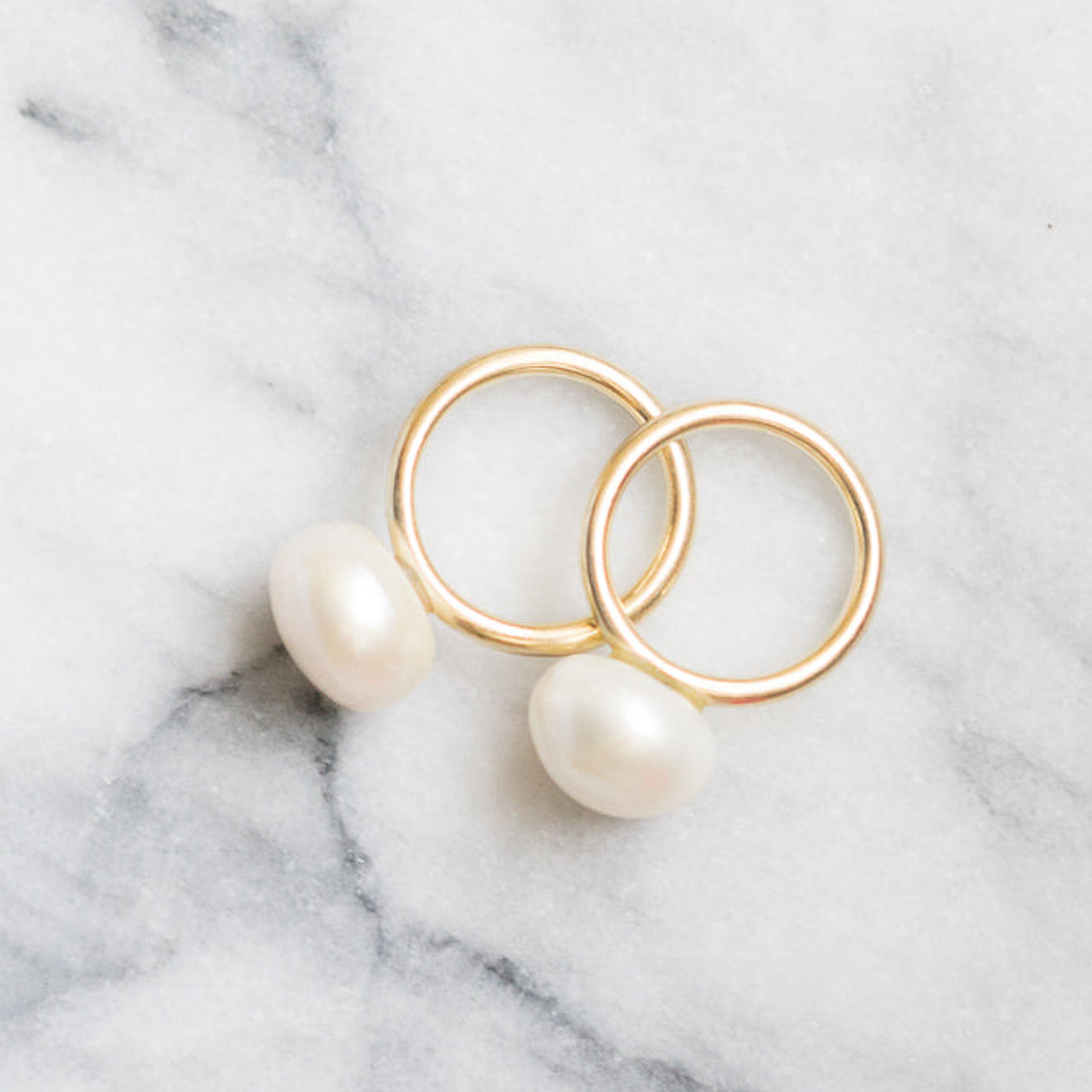 Pearl Lollipop Ring | 14k Gold
