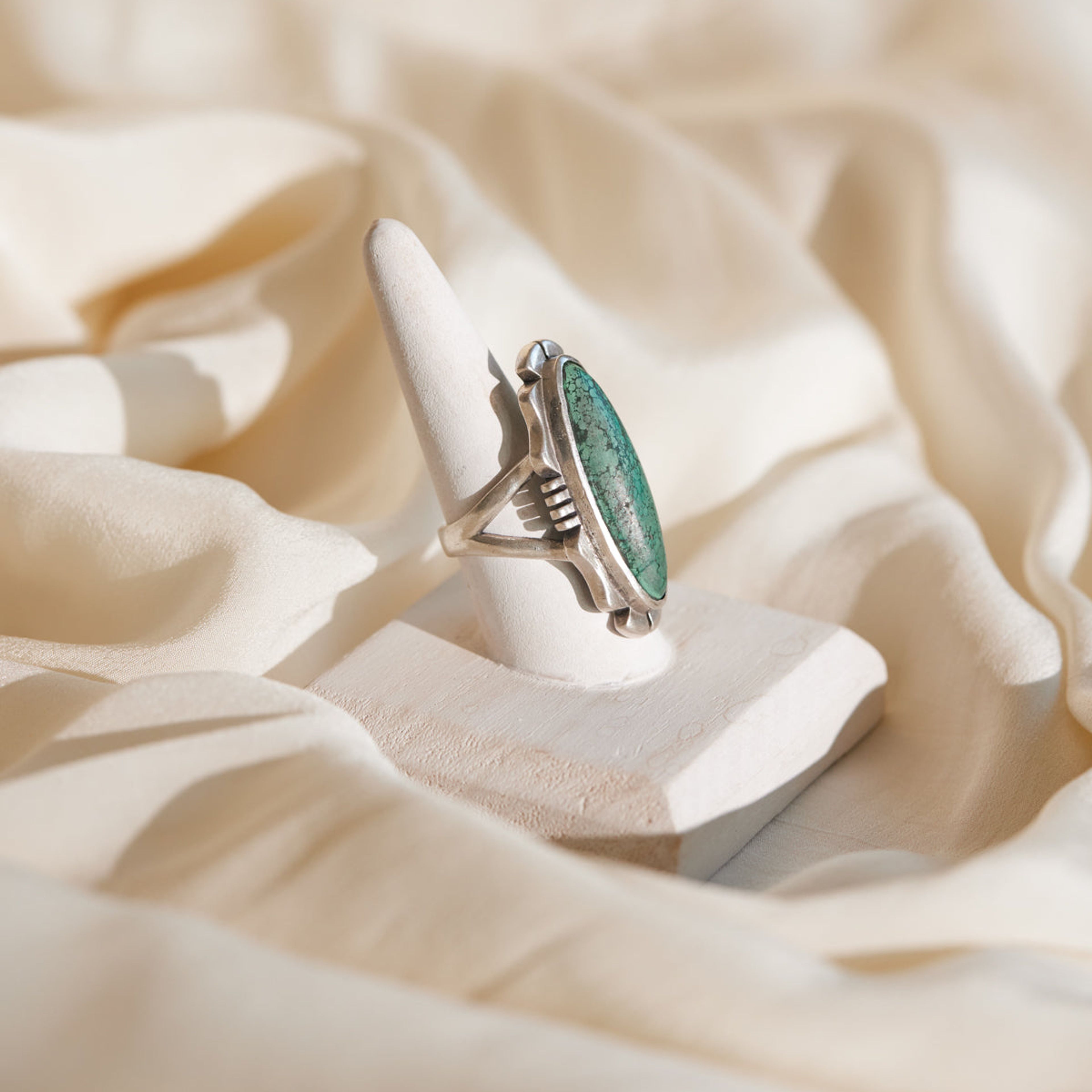 Elongated Turquoise Ring