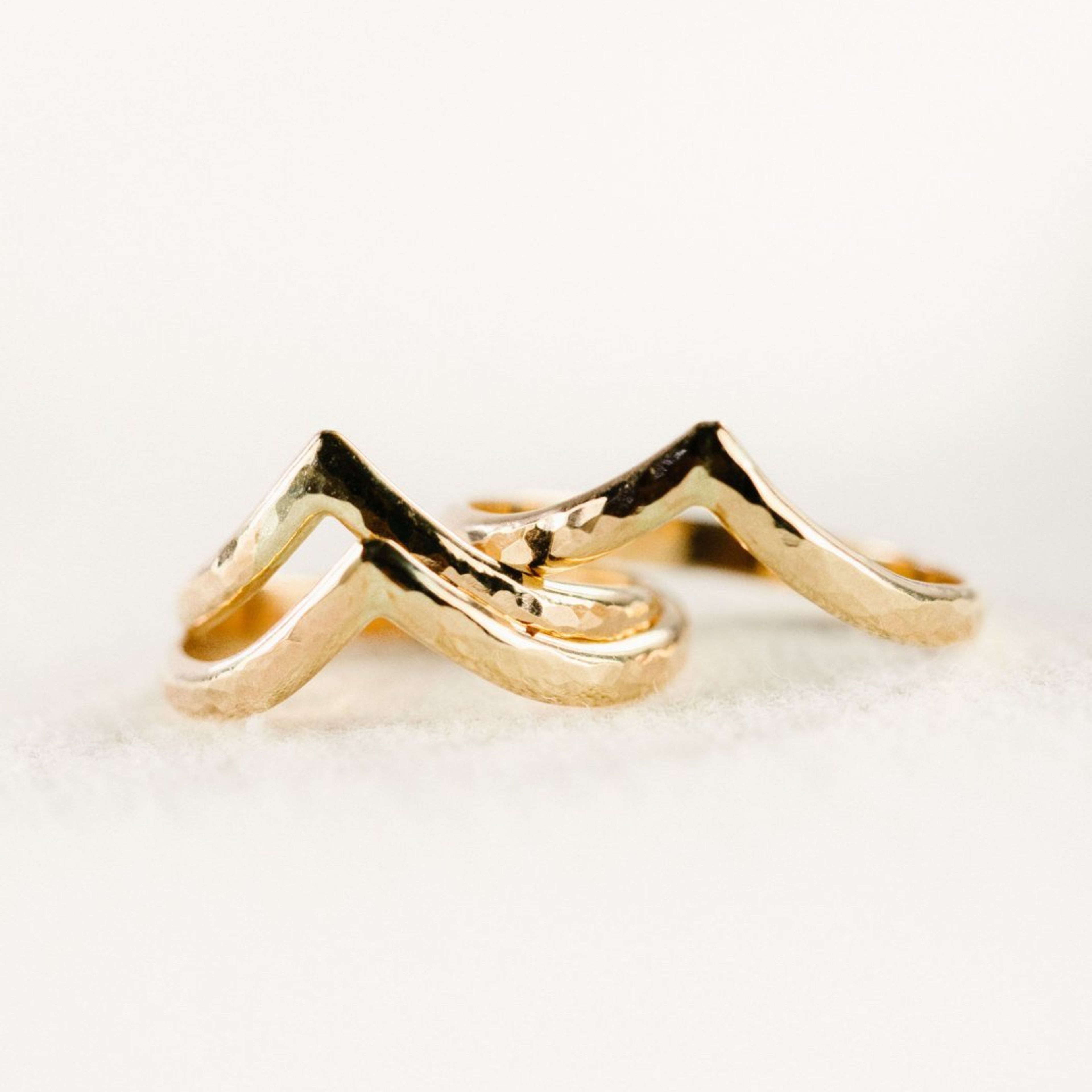 Sale - Gold Chevron Stacking Ring - Ano'i