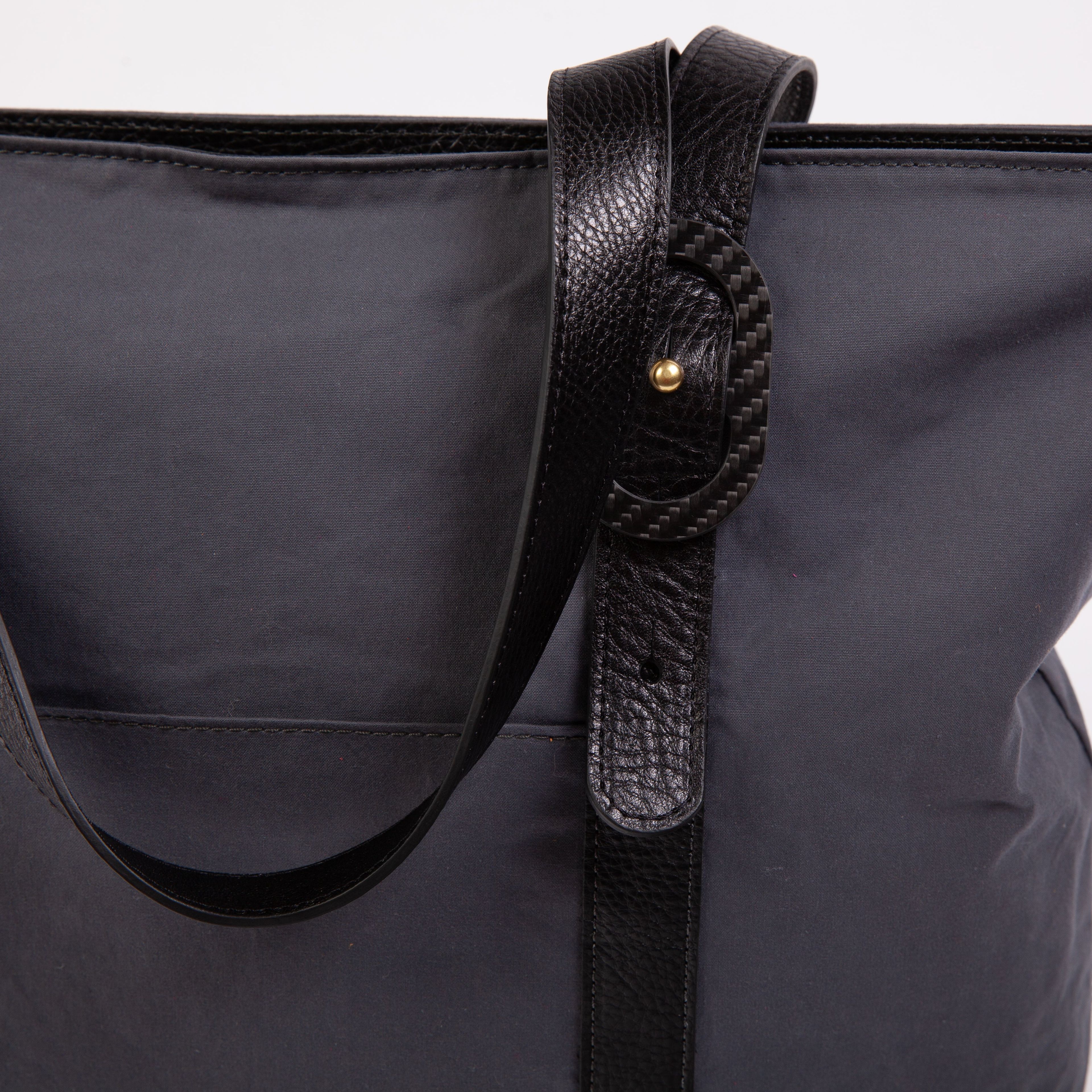 Monica Travel Tote in Waxed Cotton and Leather