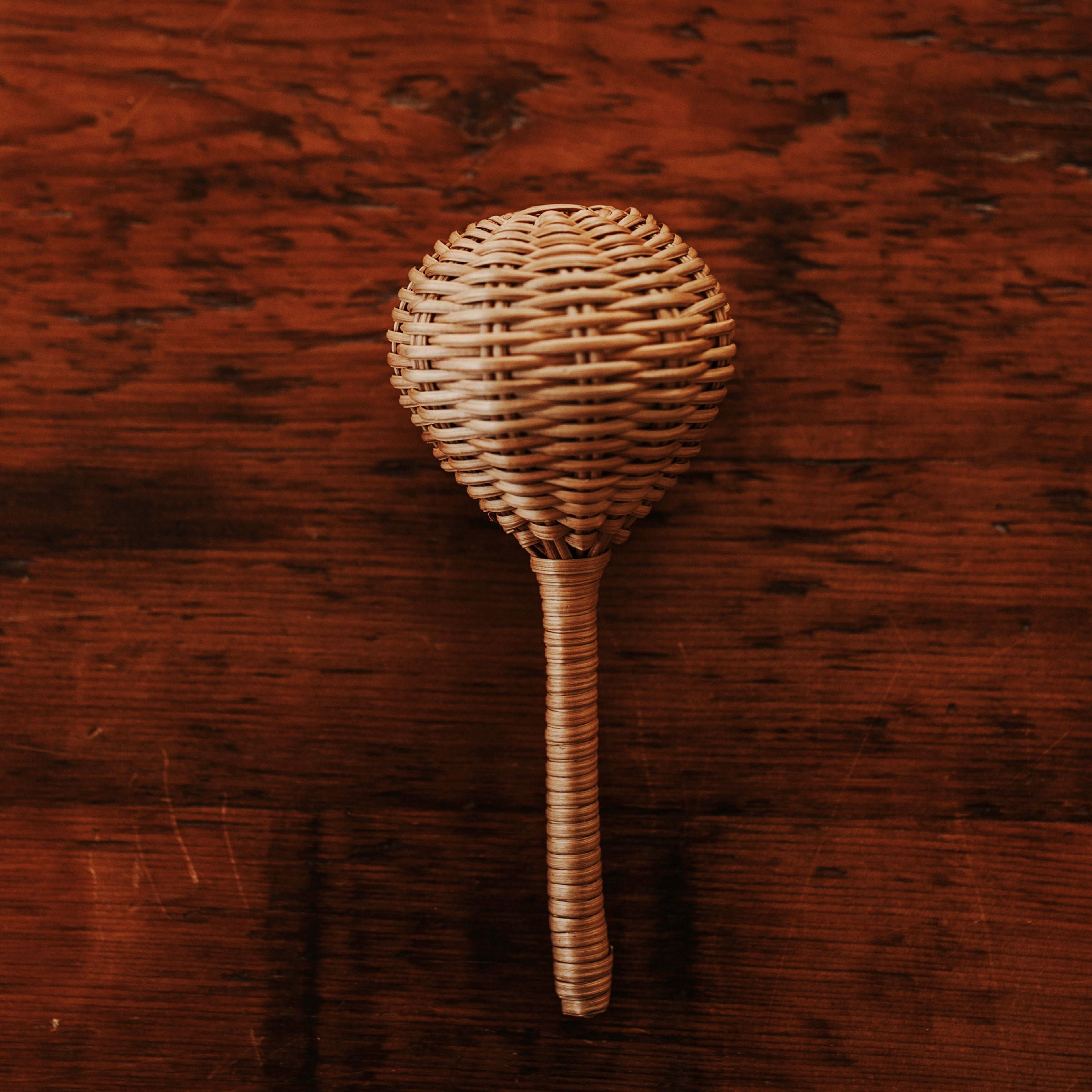 The Rattan Baby Rattle Brown