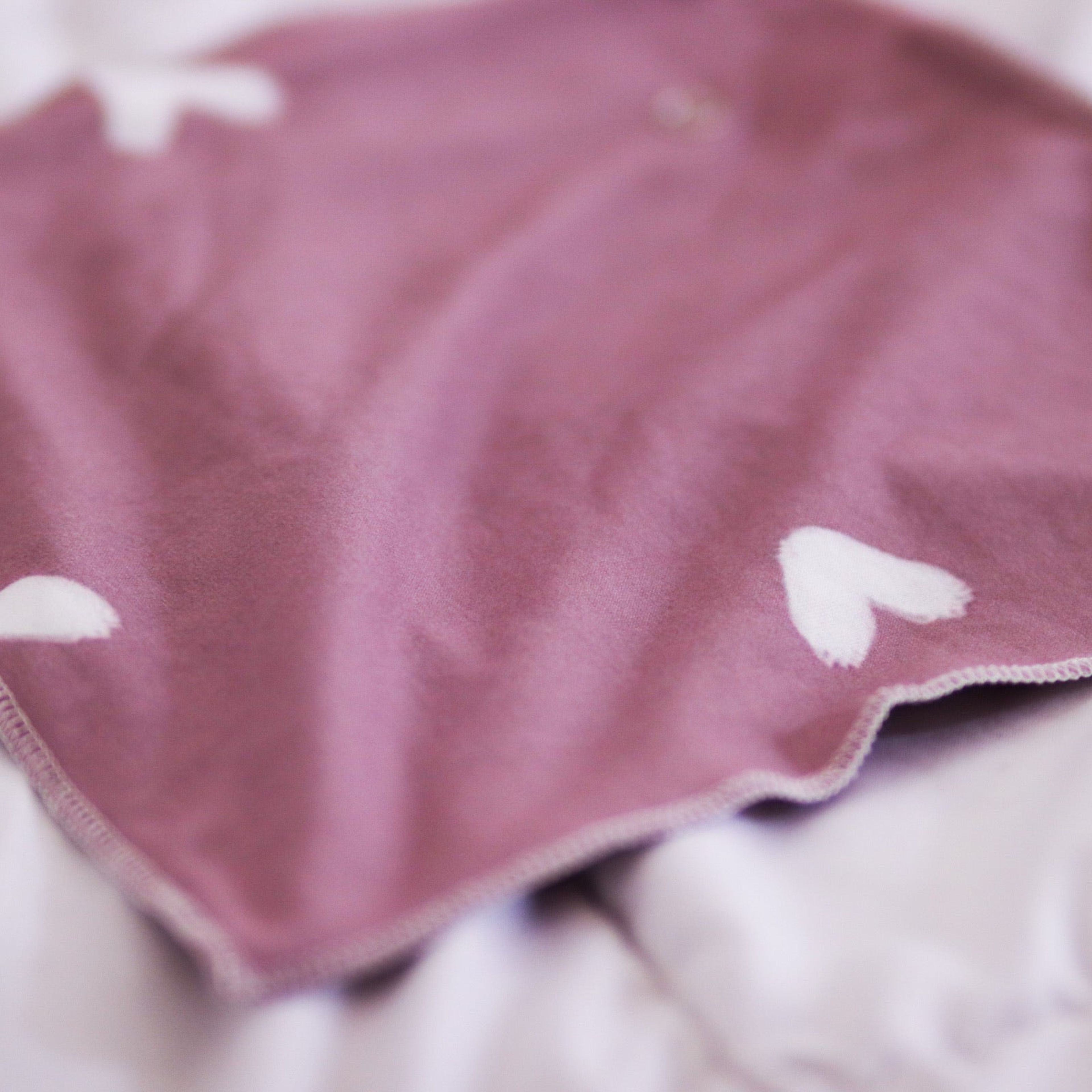 Pacifier Snap Blanket | Pink Heart Lovey