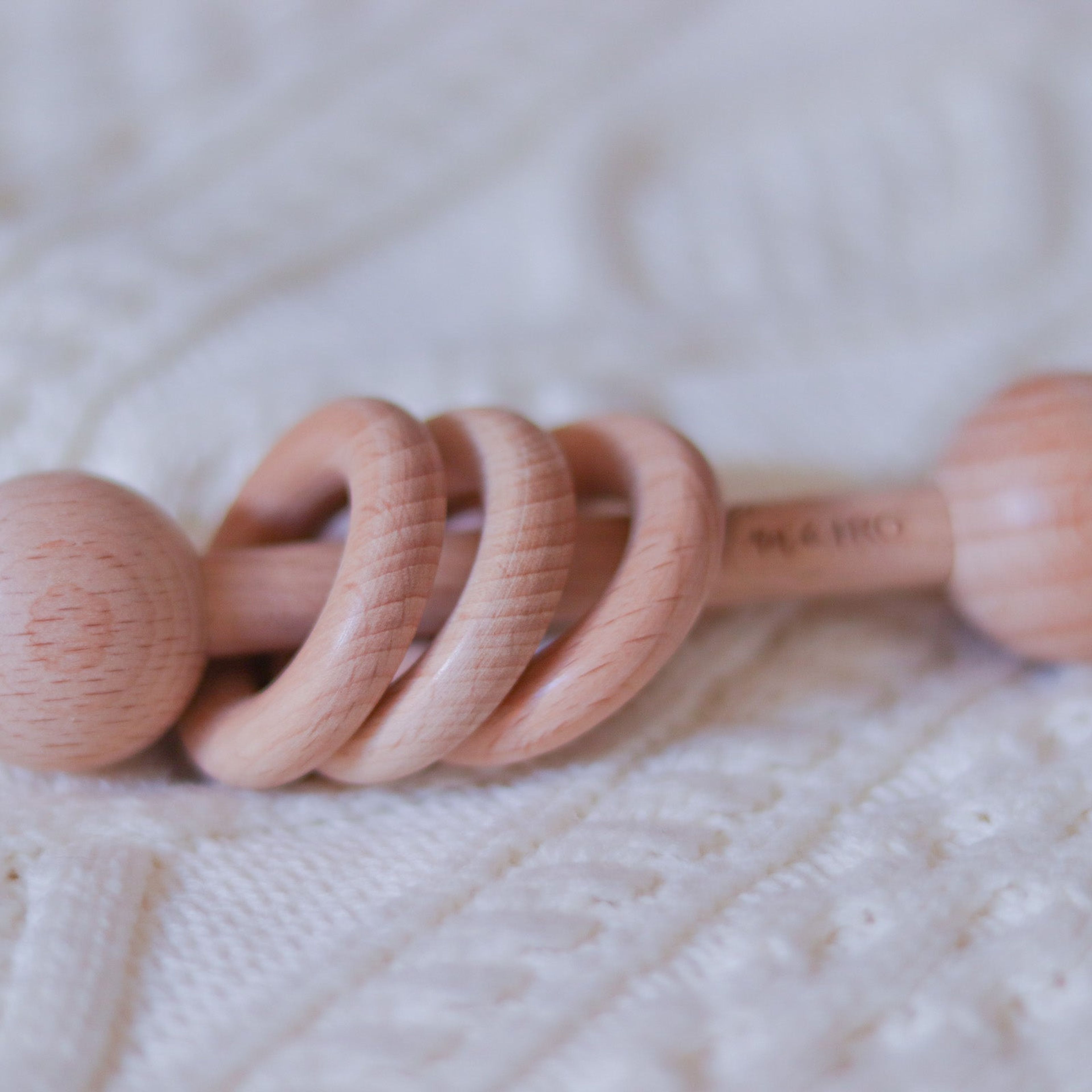 The Classic Wood Baby Rattle | Teether
