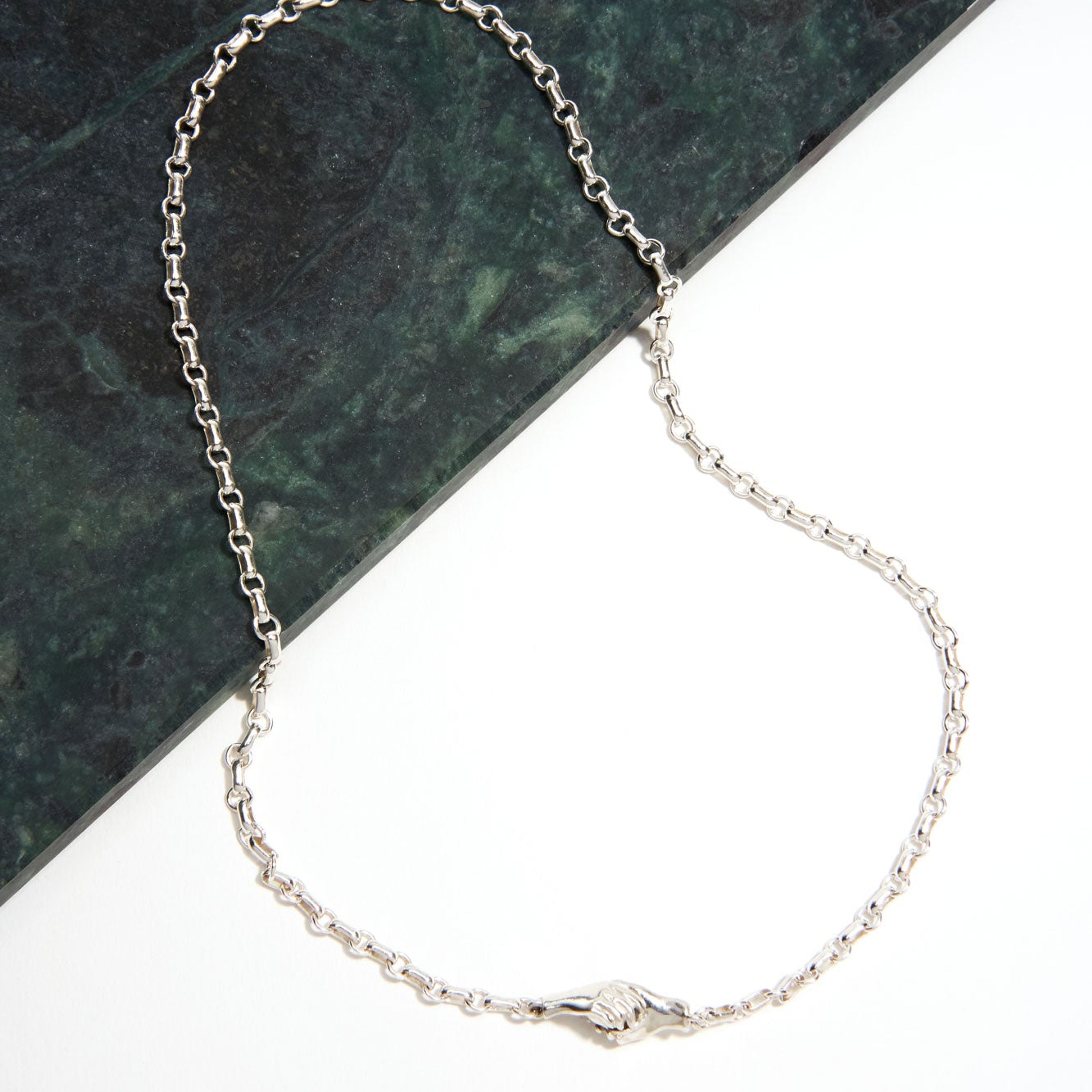 Fine Gentlewoman's Agreement Necklace in Sterling Silver