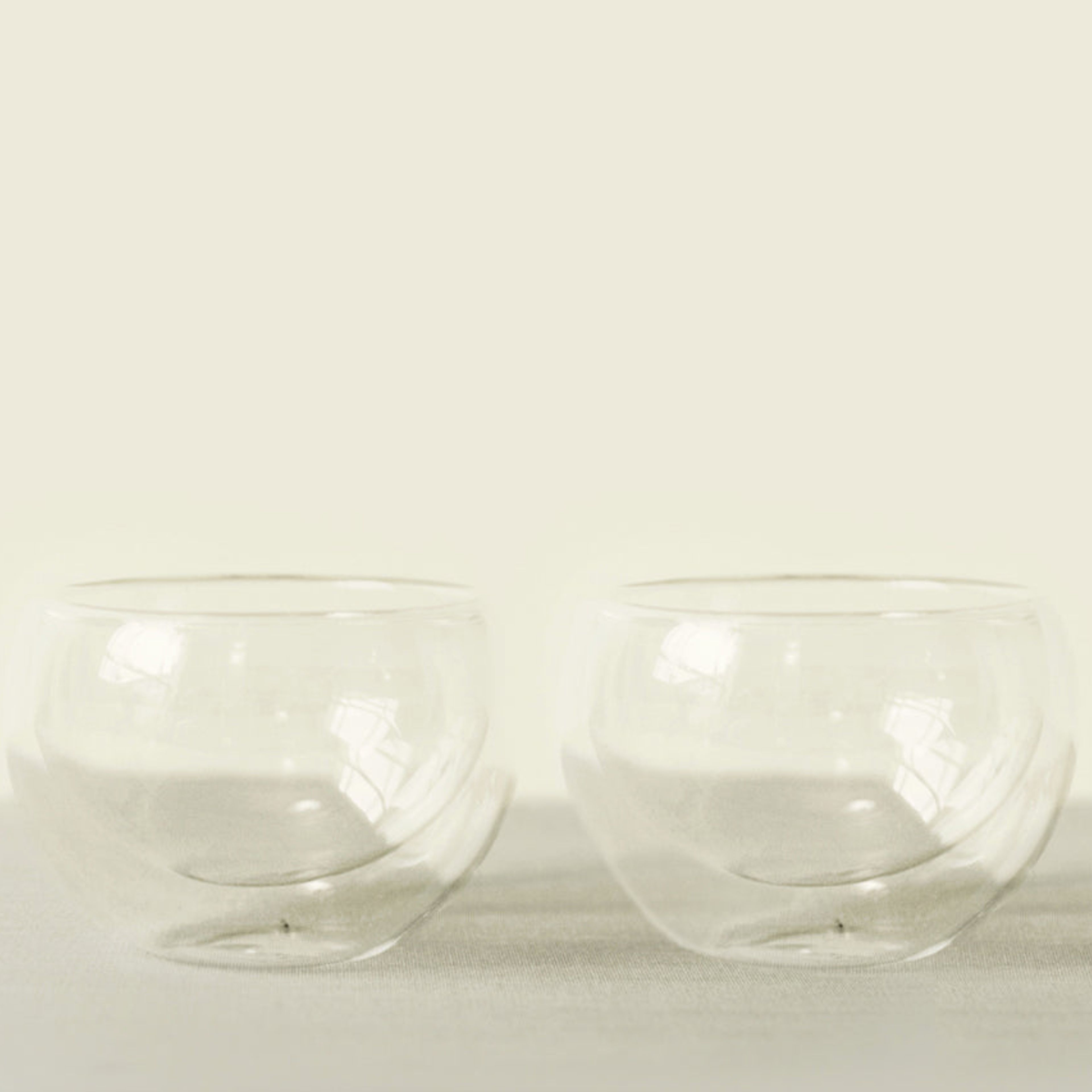 Twin Cloud Glass Chawan Set