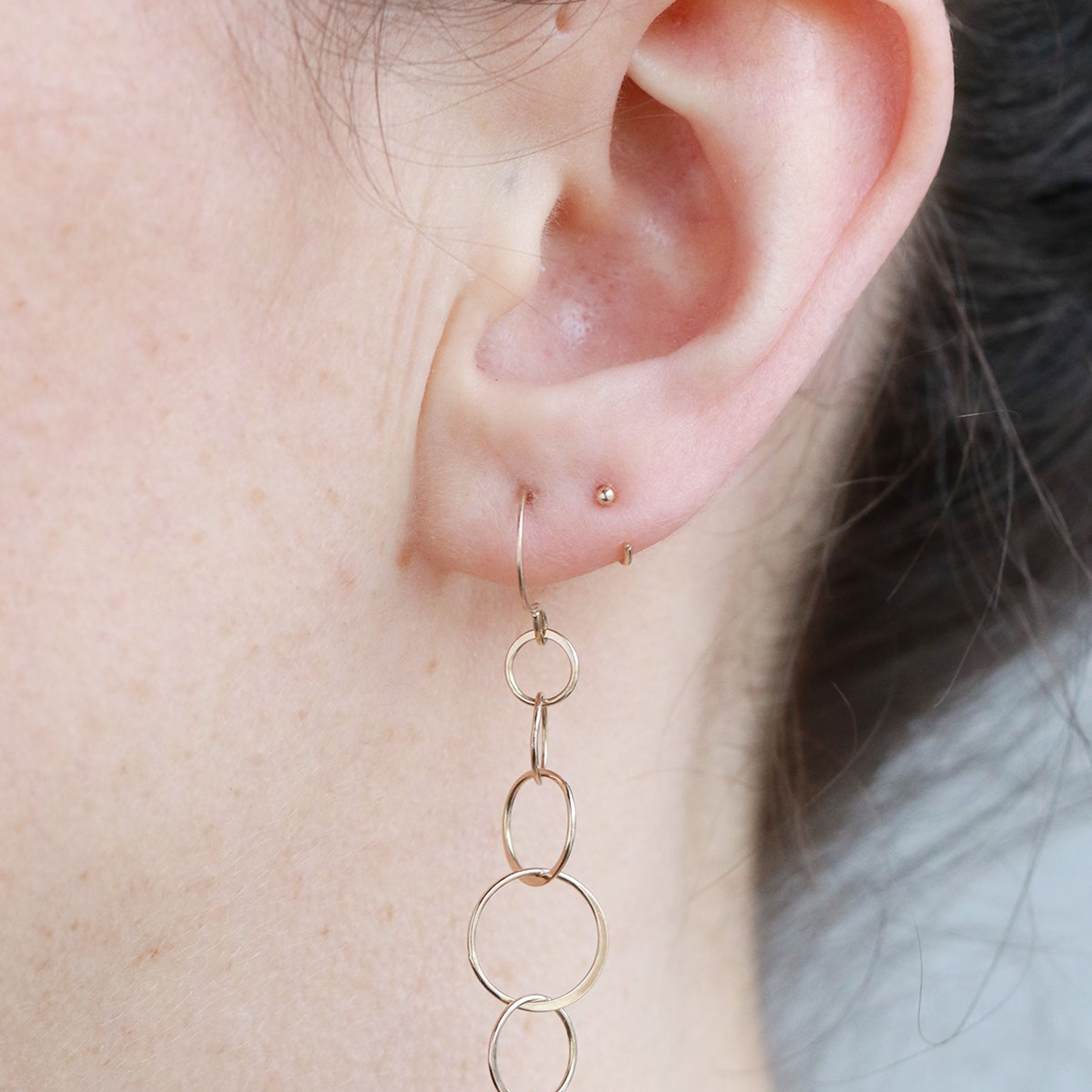 Long lightweight chain earrings