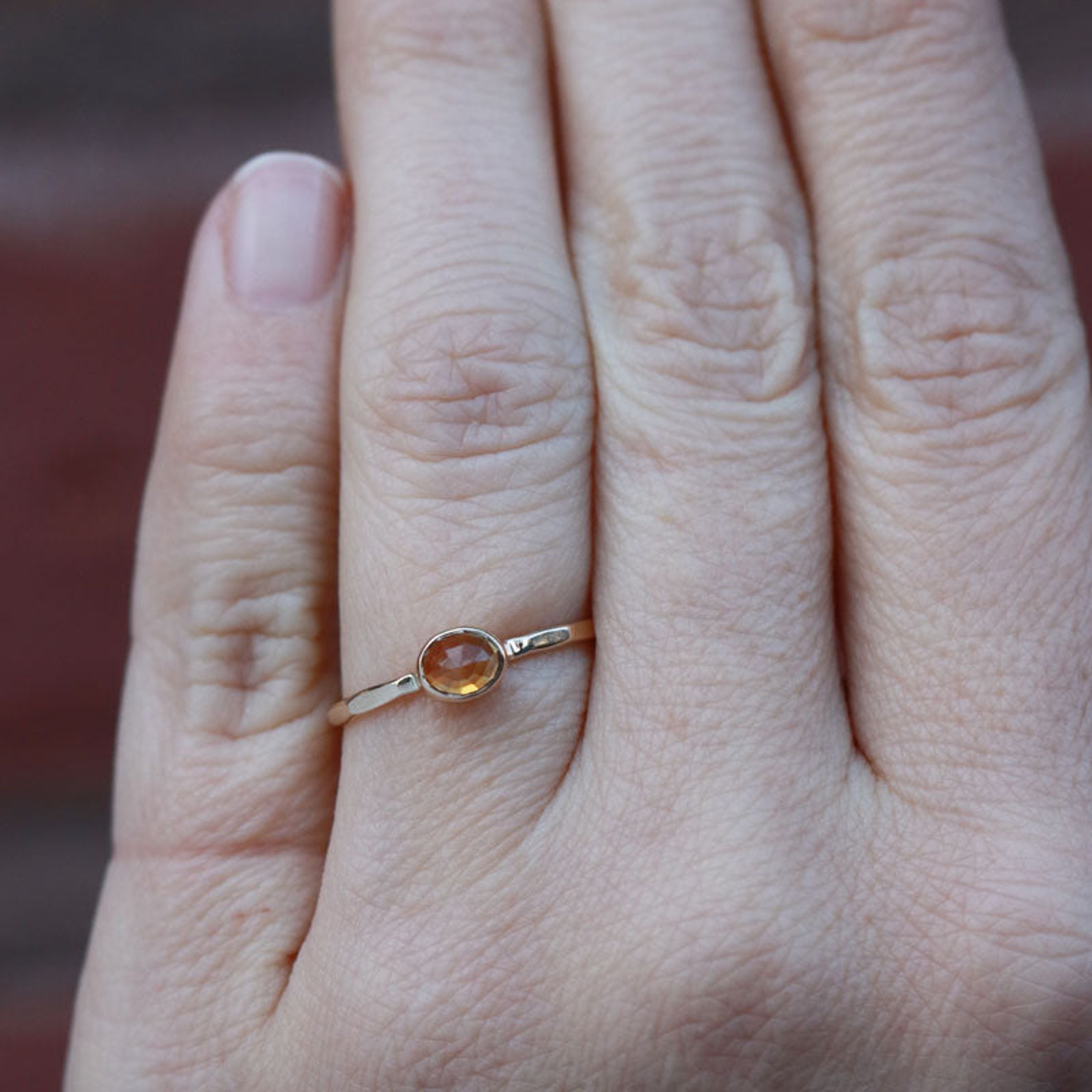 Orange Montana Sapphire ring