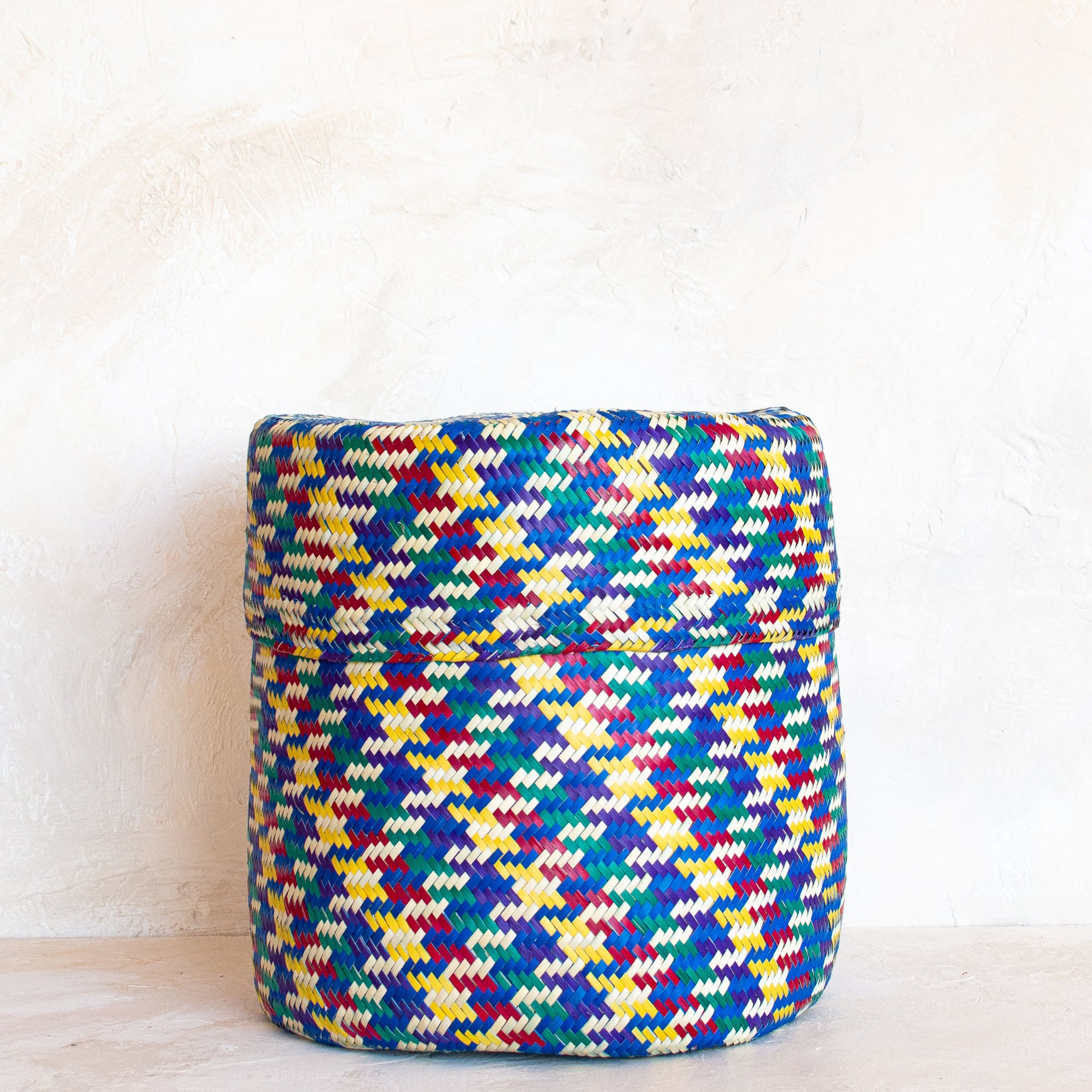 Medium Oaxacan Woven Basket - Multi