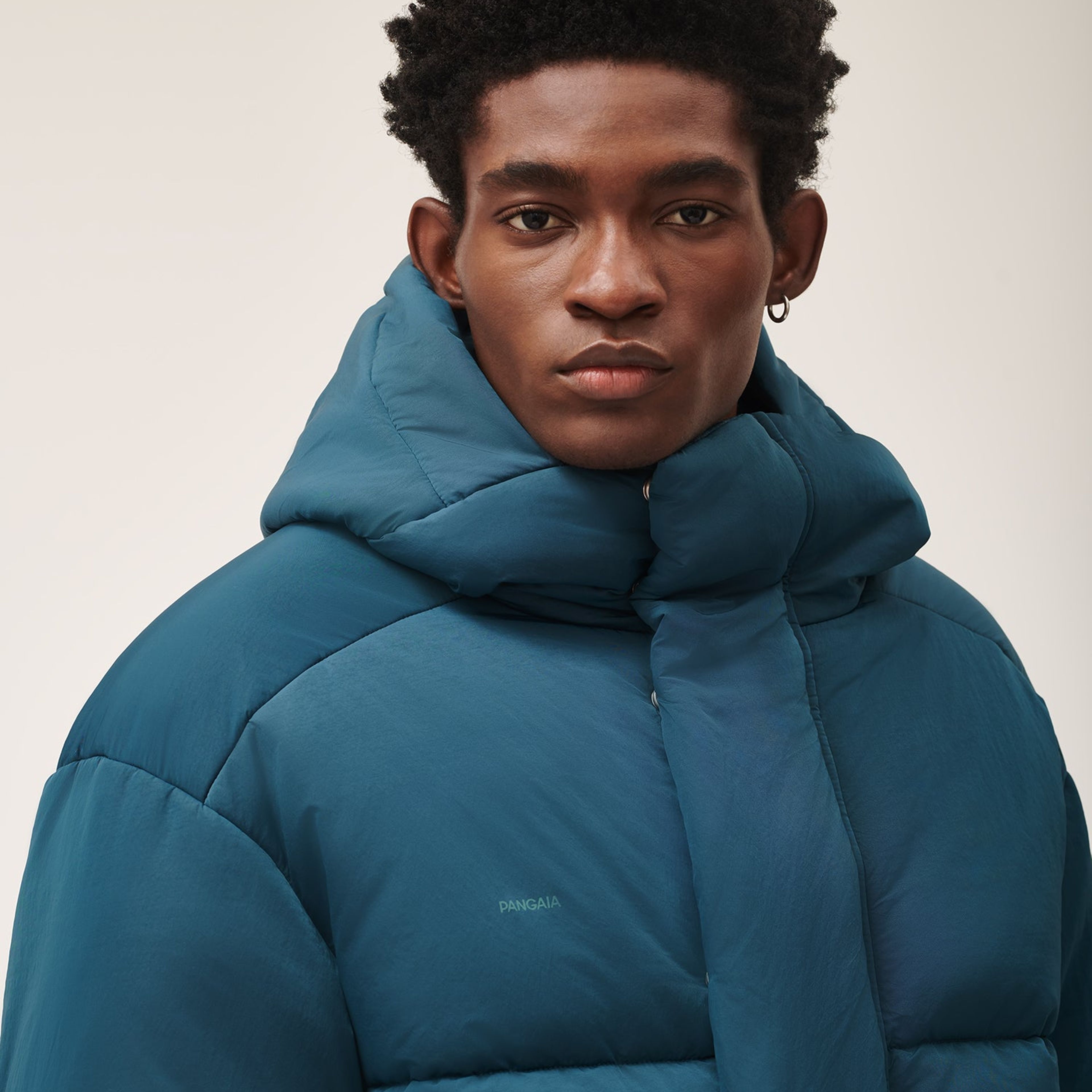 Men’s Flower-Warmth Recycled Nylon Puffer—storm blue