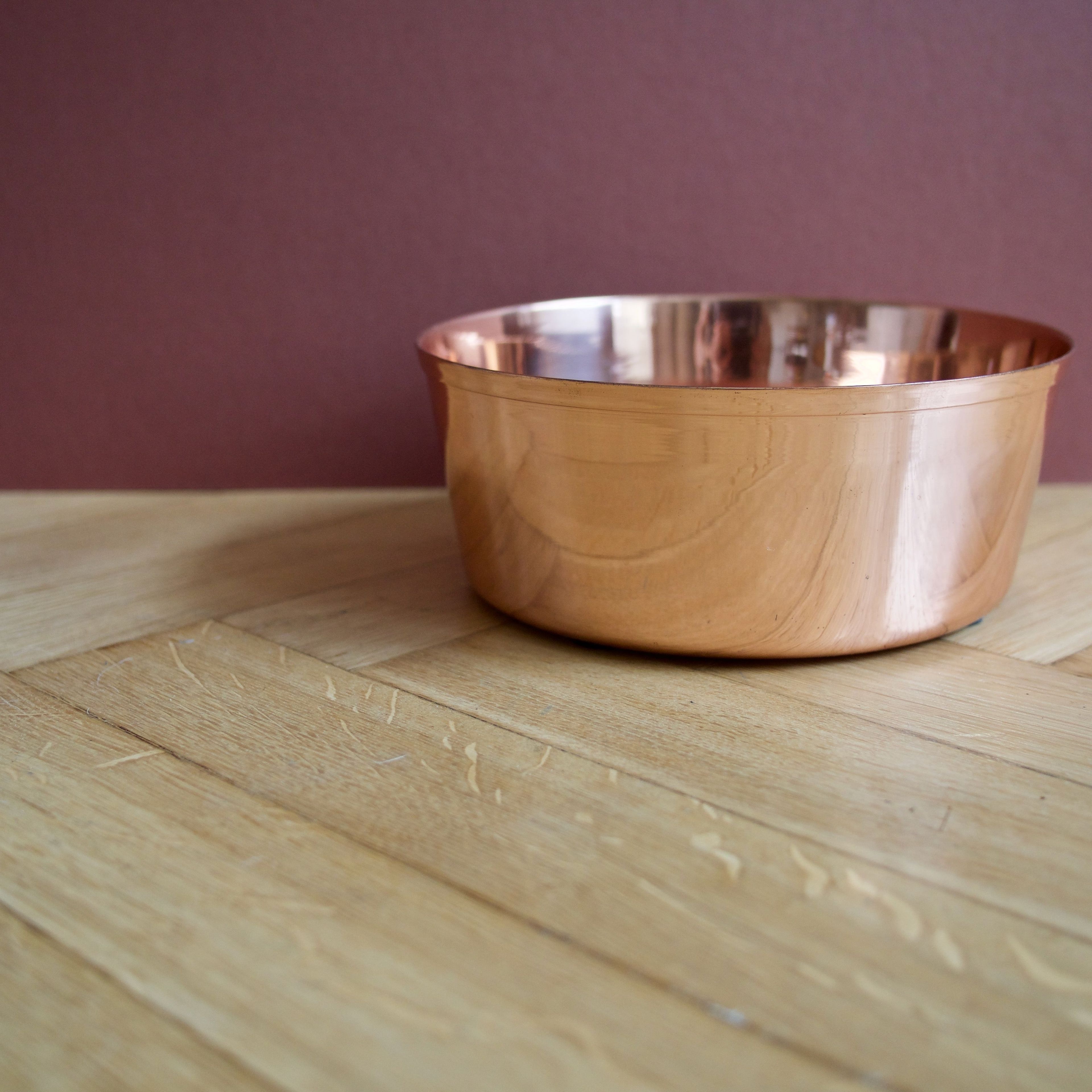 Solid Copper Dog Bowl