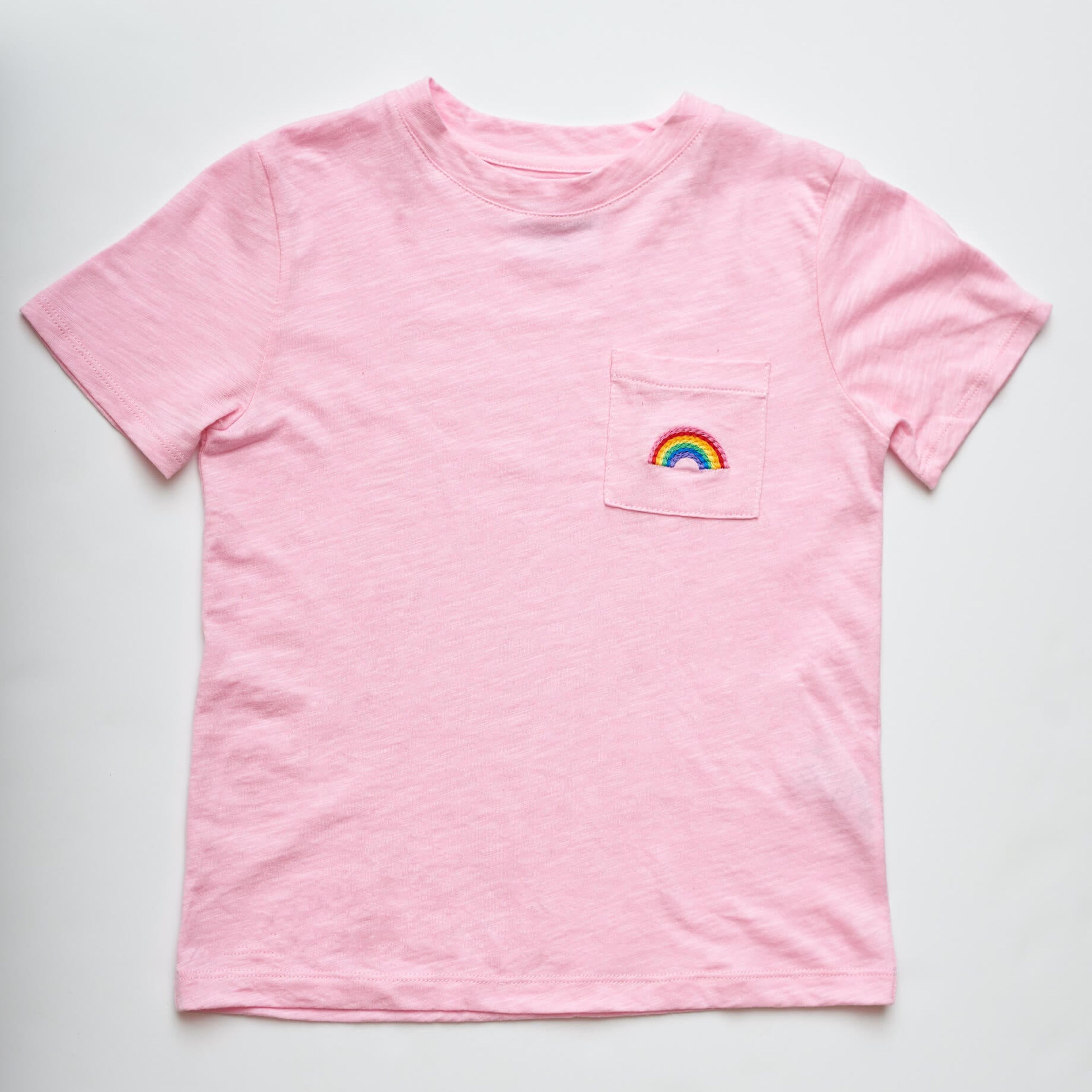 Kids Embroidered Rainbow T-Shirt
