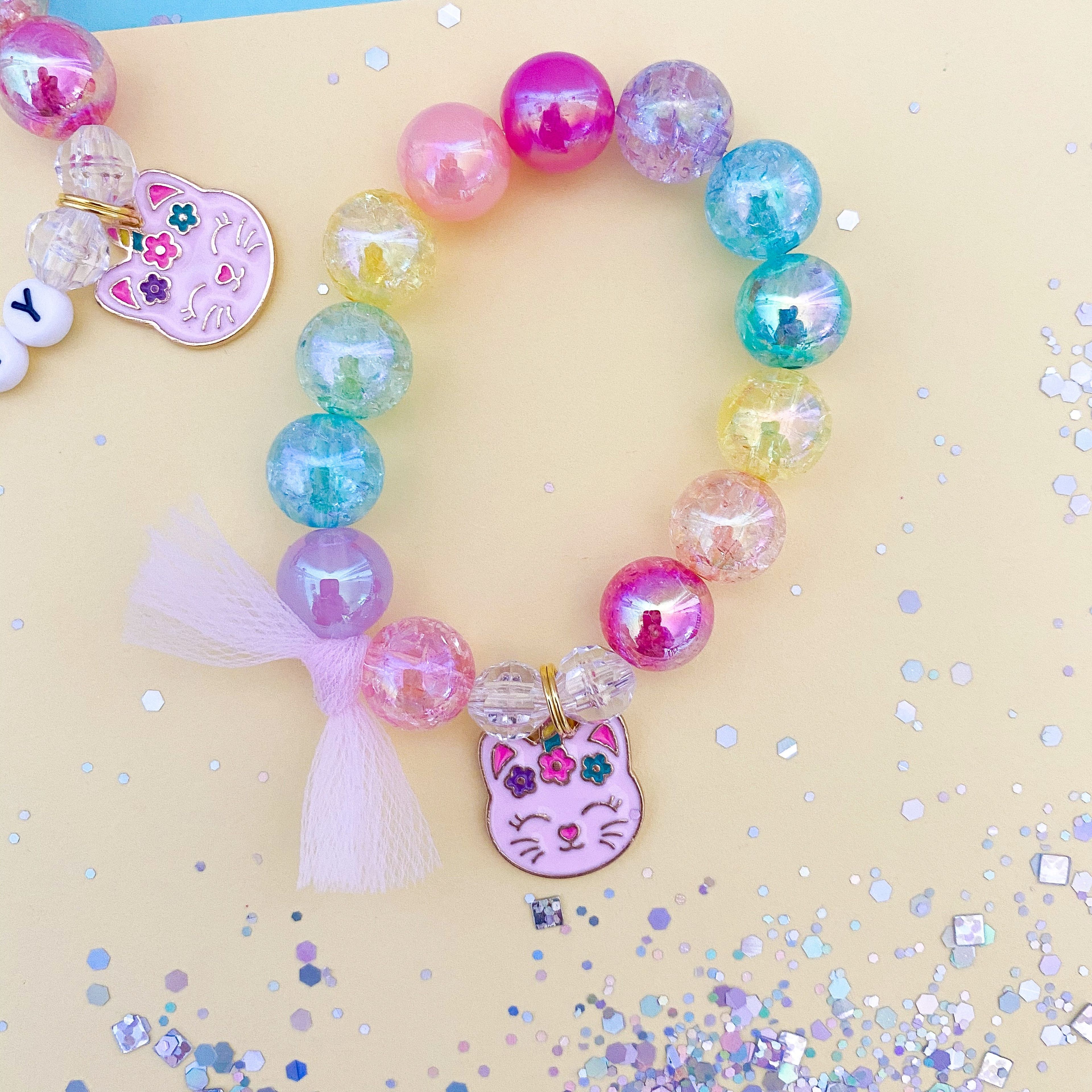 Magical Uni-Kitty Charm Bracelet- Customizable