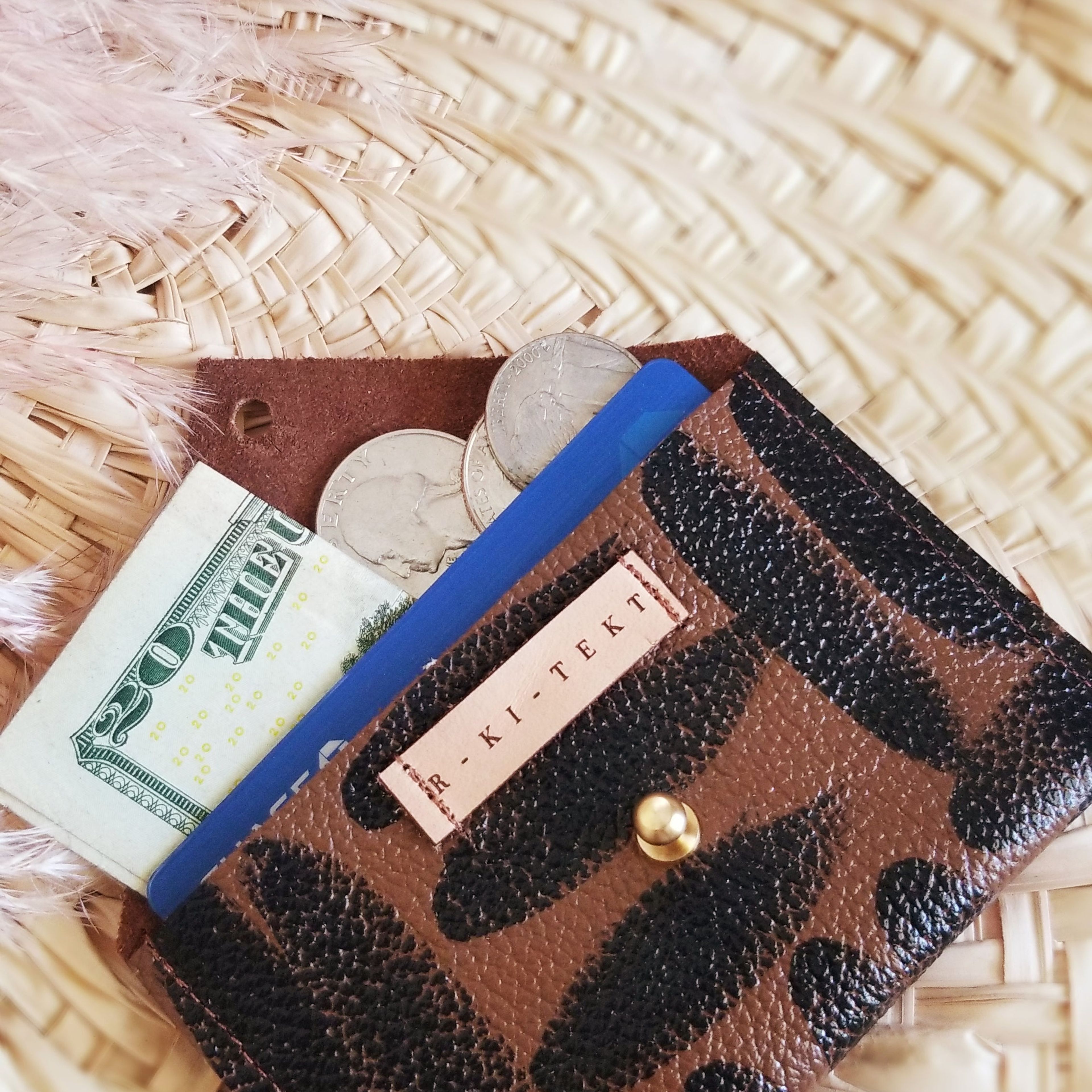 Leather Envelope Wallet - Card Holder- OMI EARTH