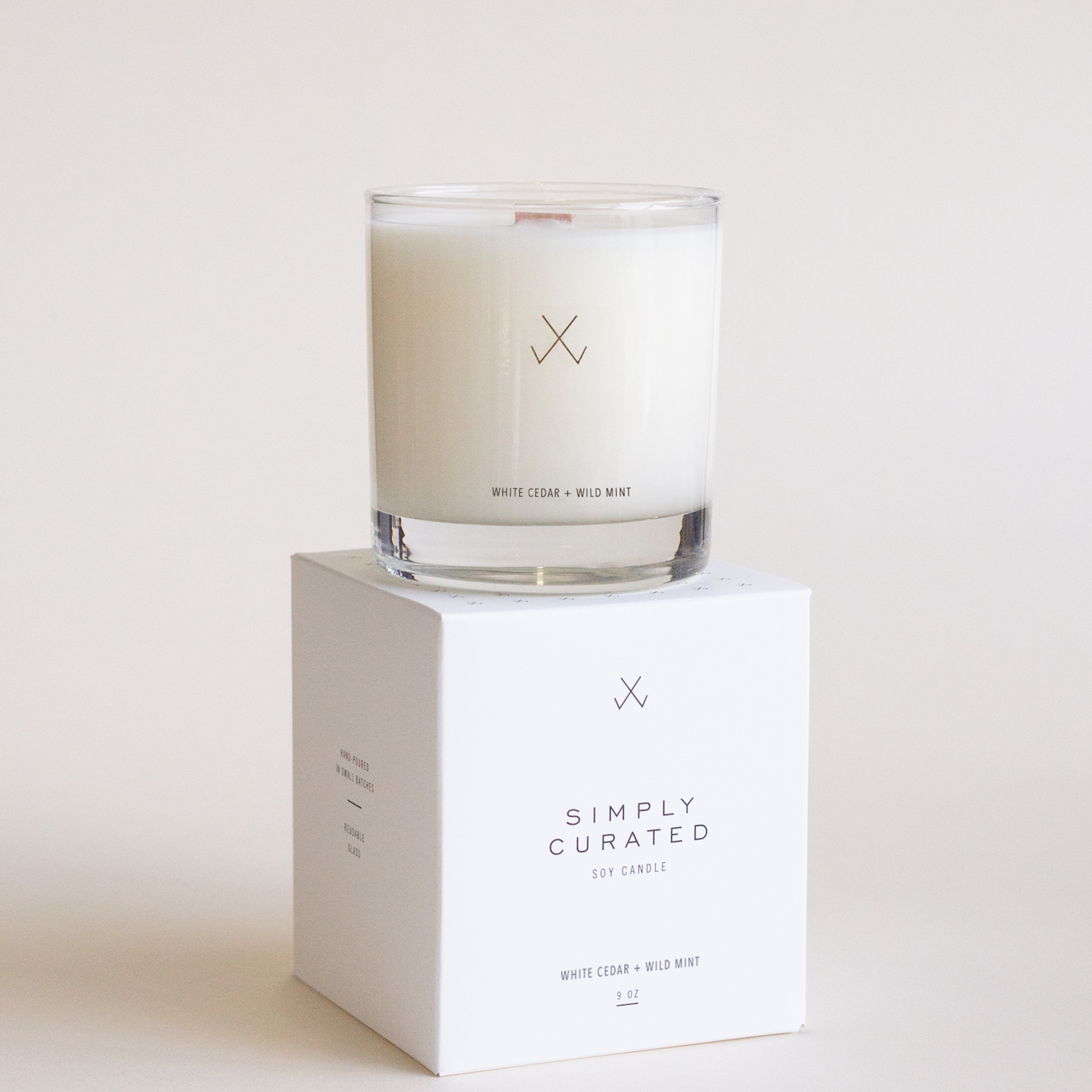 White Cedar + Wild Mint Soy Candle