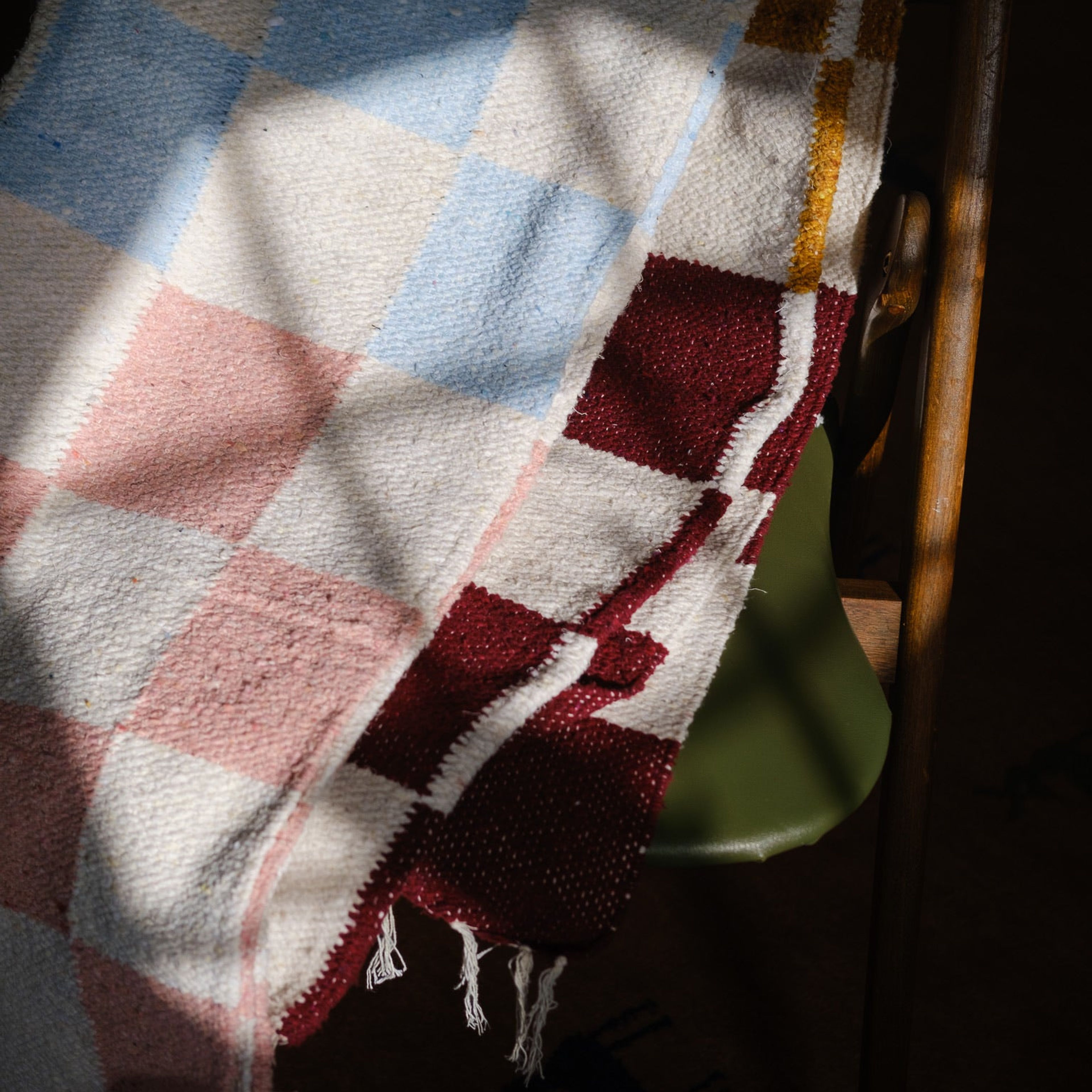Multicolor Checker Handwoven Blanket