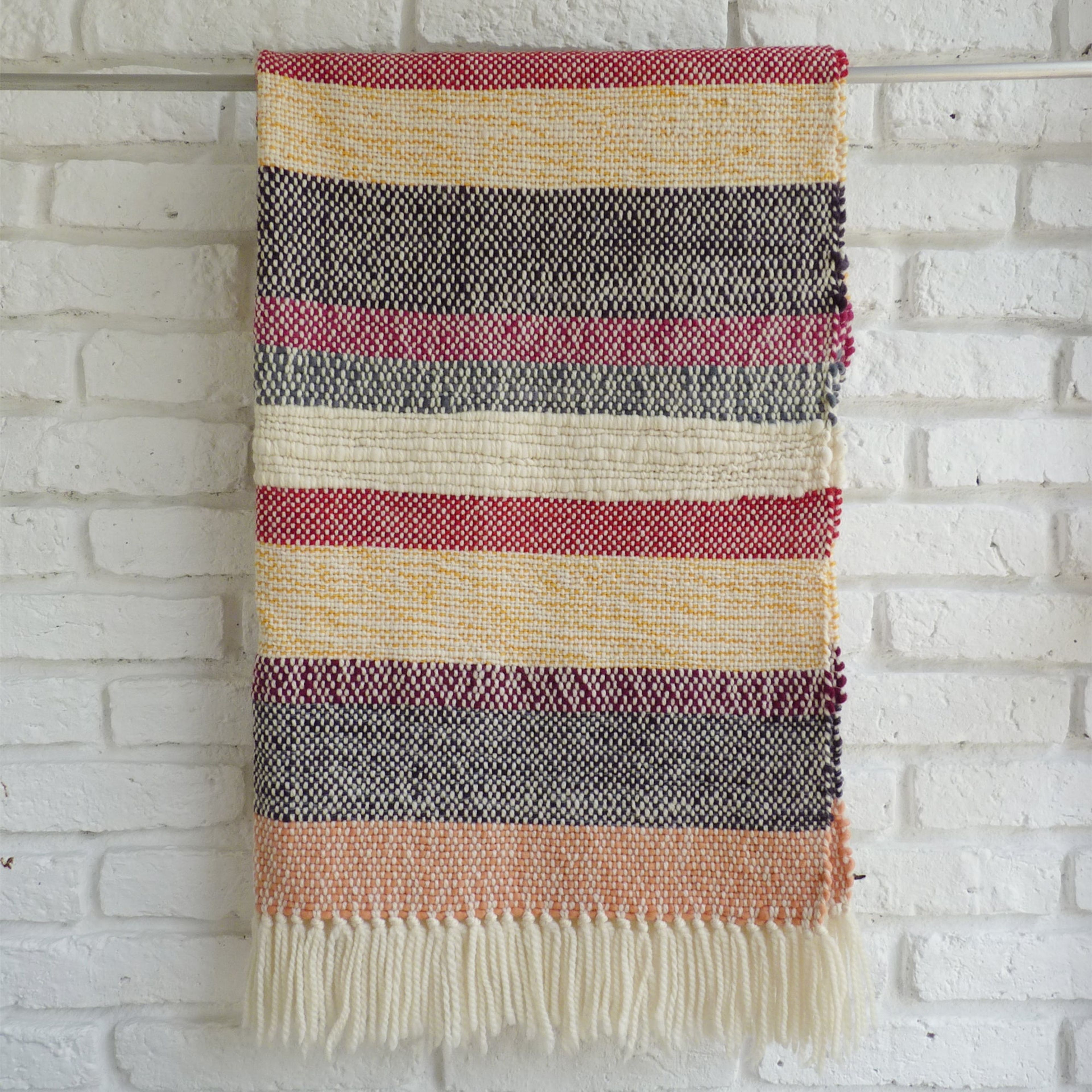 Rainbow Unique Blanket - Handmade Merino Wool Throw - Add Colorful Comfort to Your Home Decor