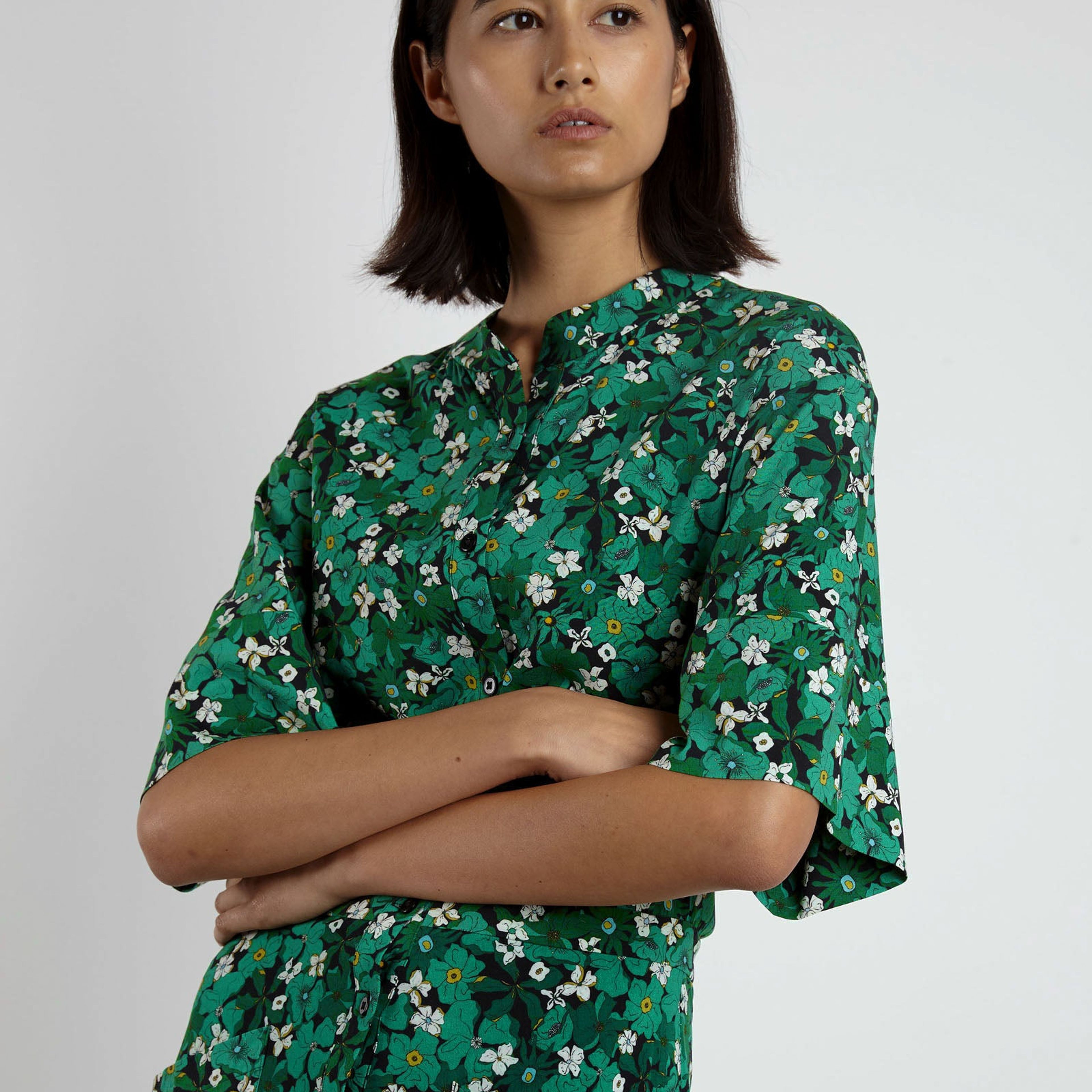 Cobie Shirtdress | Green Primrose