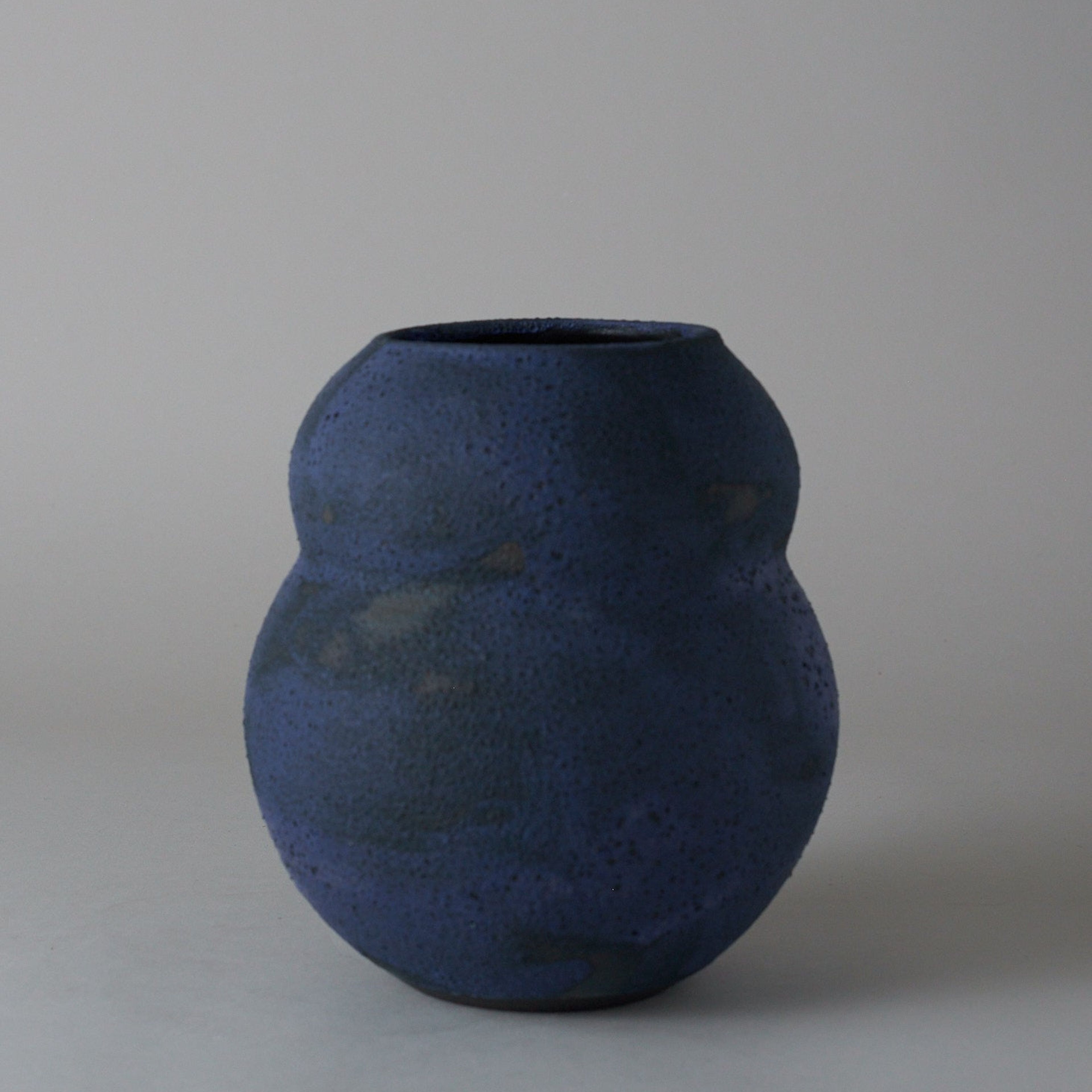 Gourd Vase in Brushed Cobalt