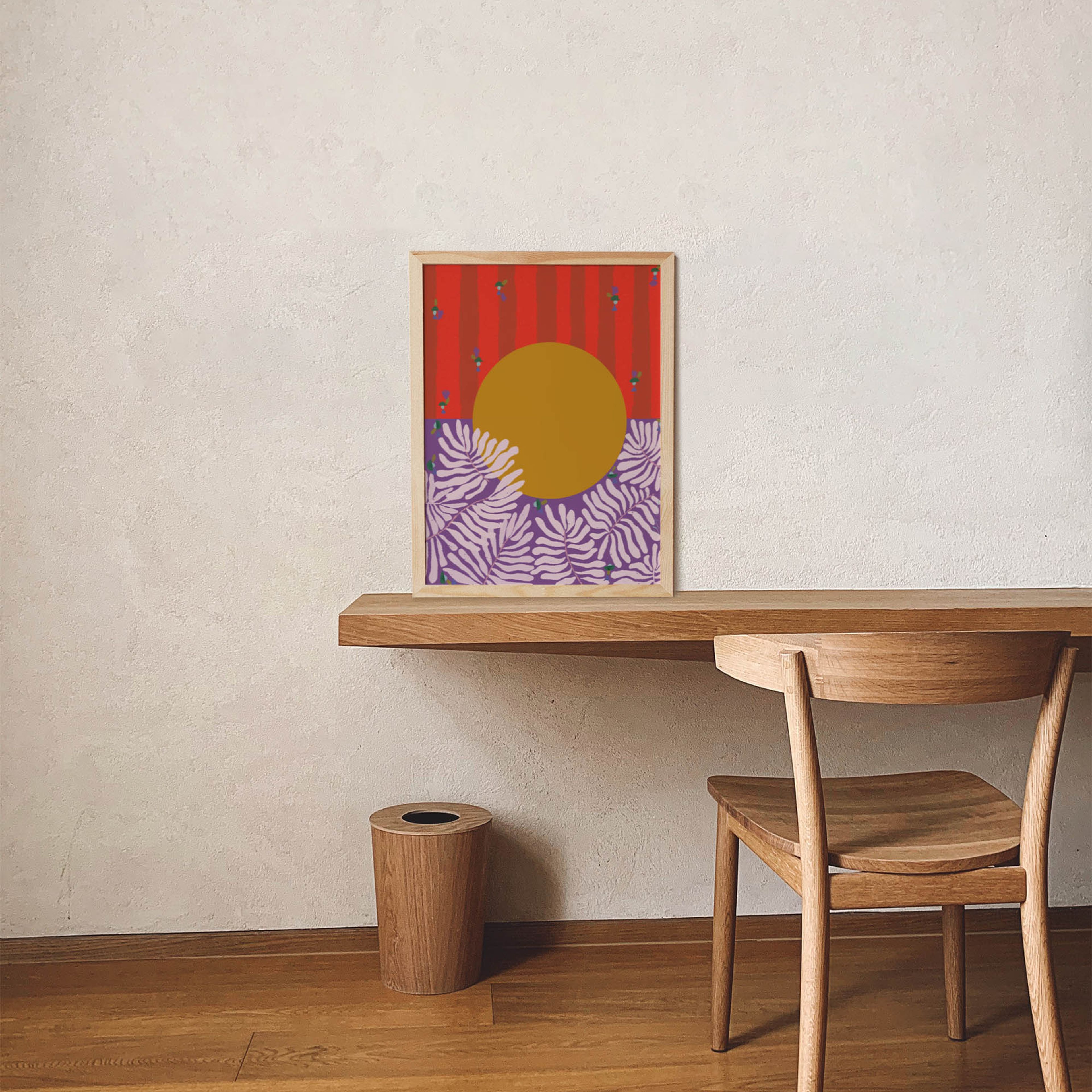 Sun Abstract Art, Summer Art Print