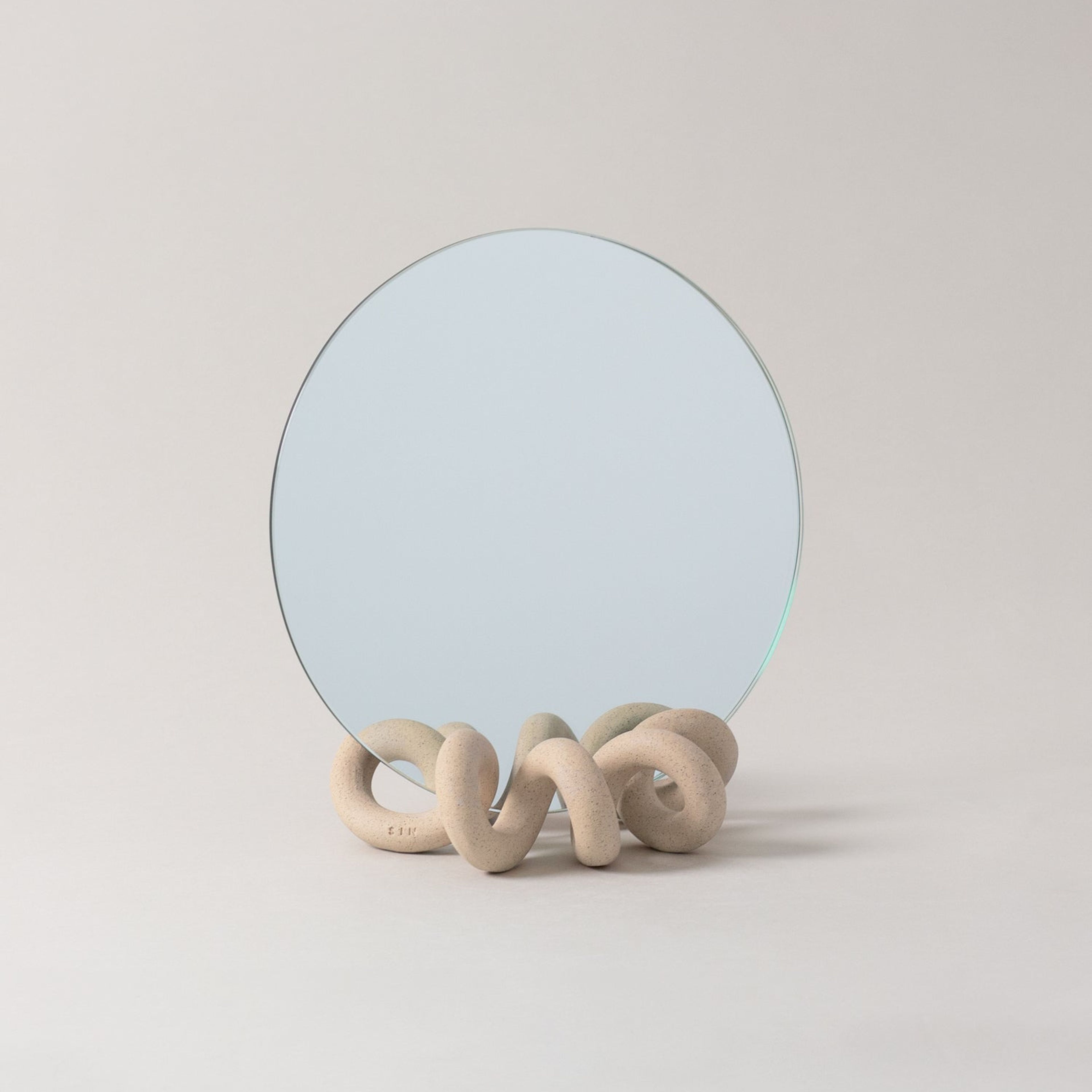 Curlee Table Mirror, Sand