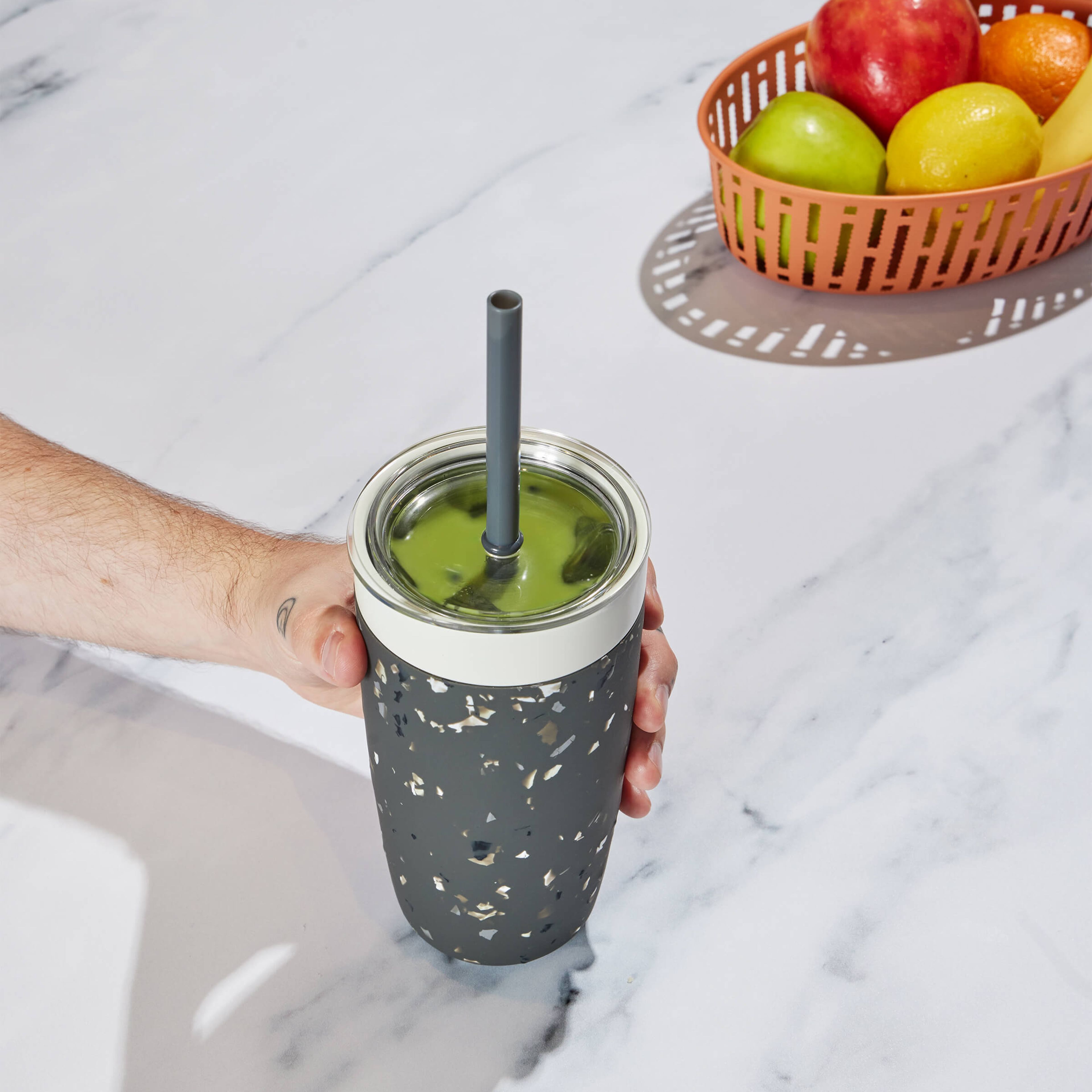 Insulated Tumbler With Straw Lid